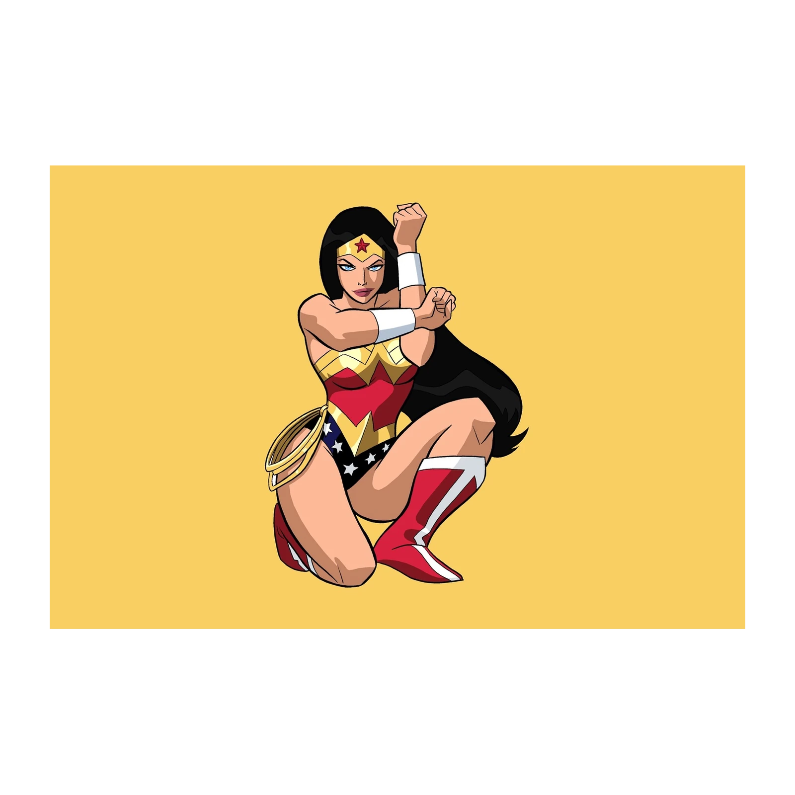 Dynamic Wonder Woman Pose Wall Art