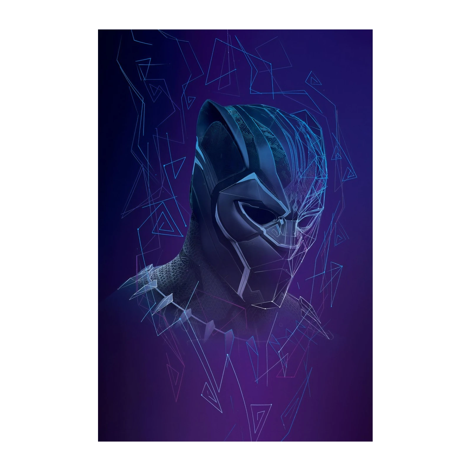 Black Panther Geometric Tech Wall Art