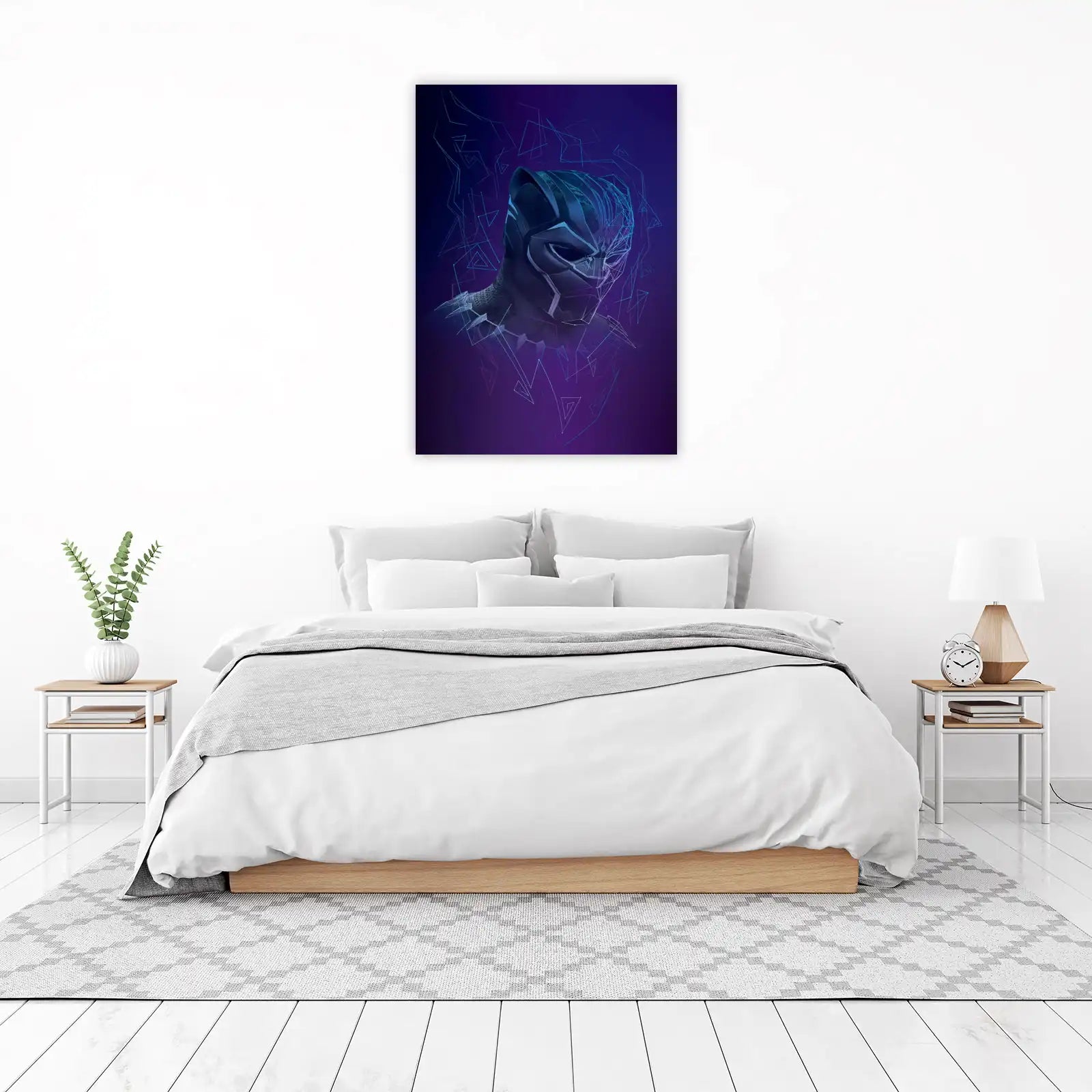 Black Panther Geometric Tech Wall Art