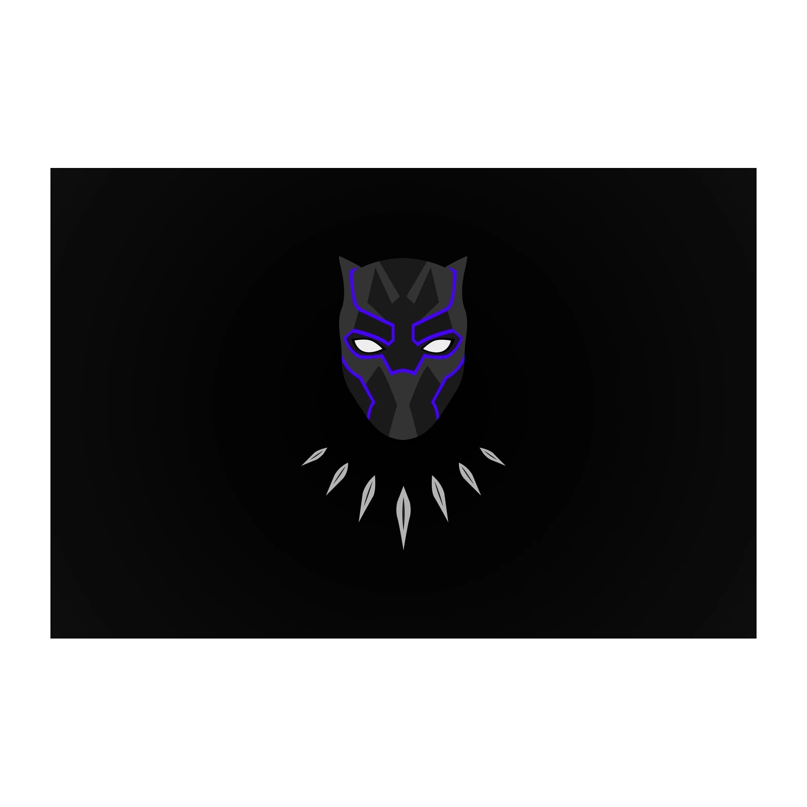 Black Panther Minimalist Mask Wall Art
