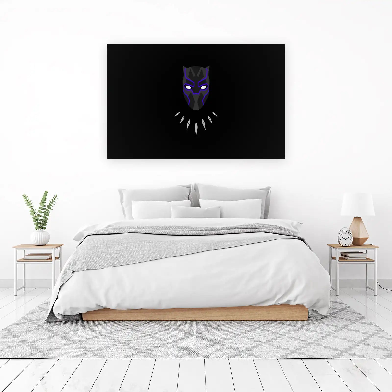 Black Panther Minimalist Mask Wall Art
