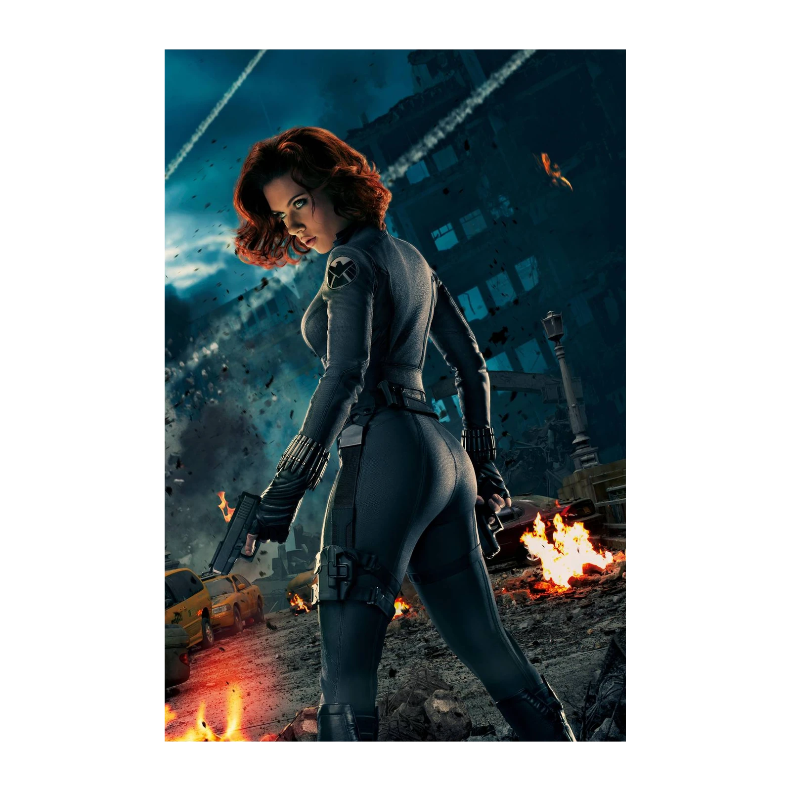 Black Widow Action Pose Wall Art
