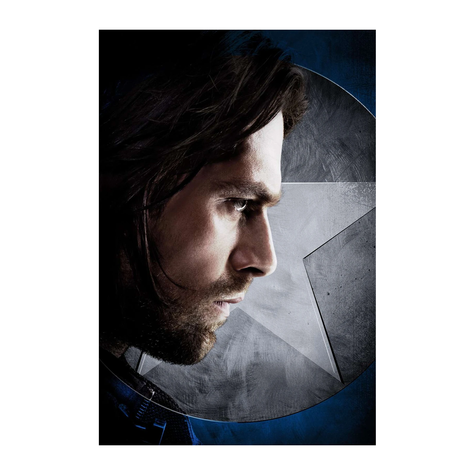 Winter Soldier Intense Portrait Wall Art