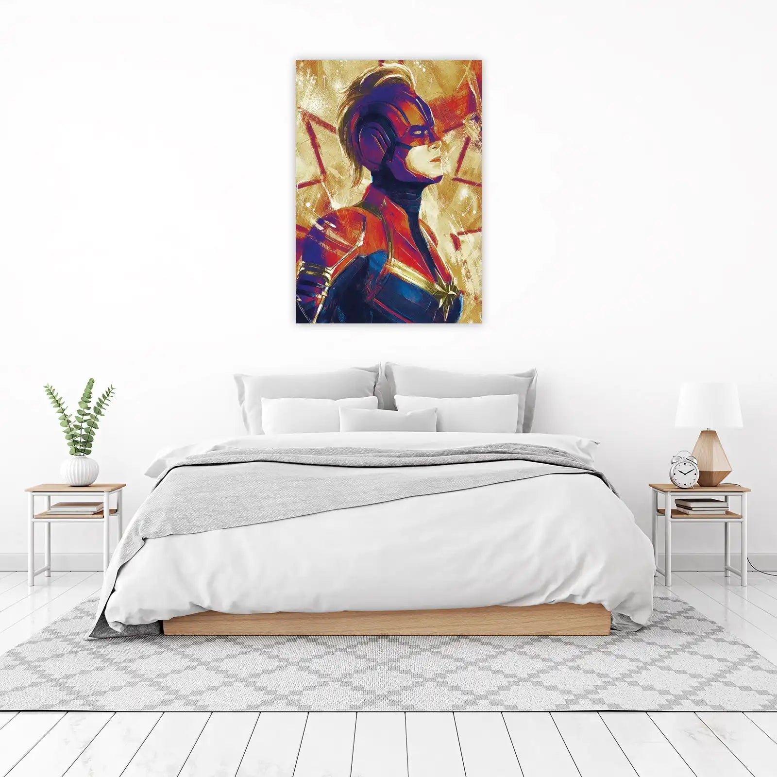 Bold Captain Marvel Art Wall Art