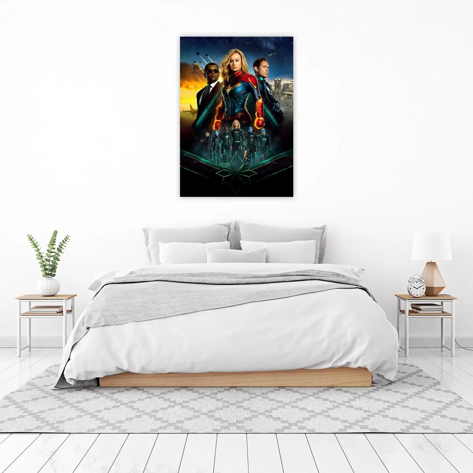 Captain Marvel Team Glow Wall Art