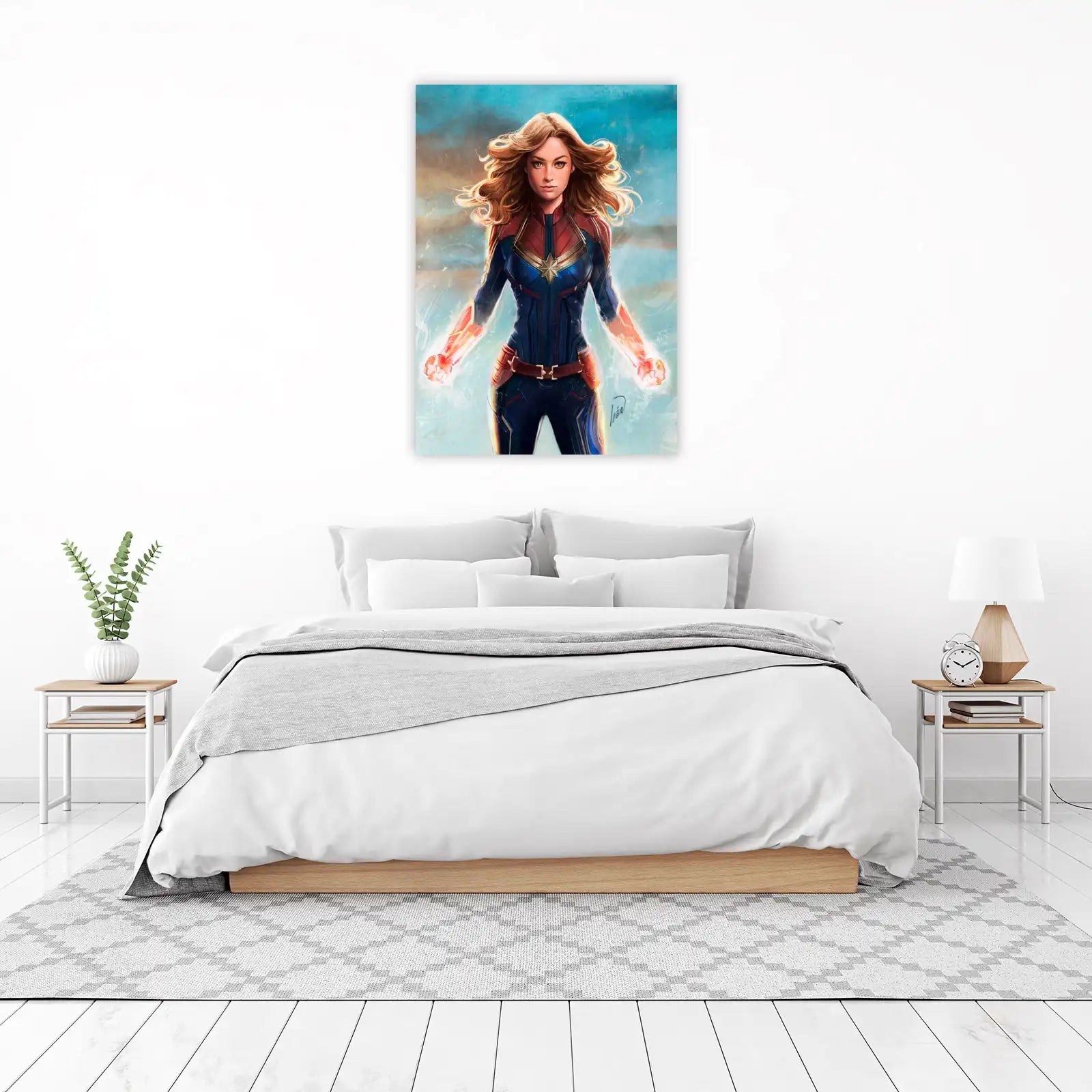 Captain Marvel Power Glow Wall Art