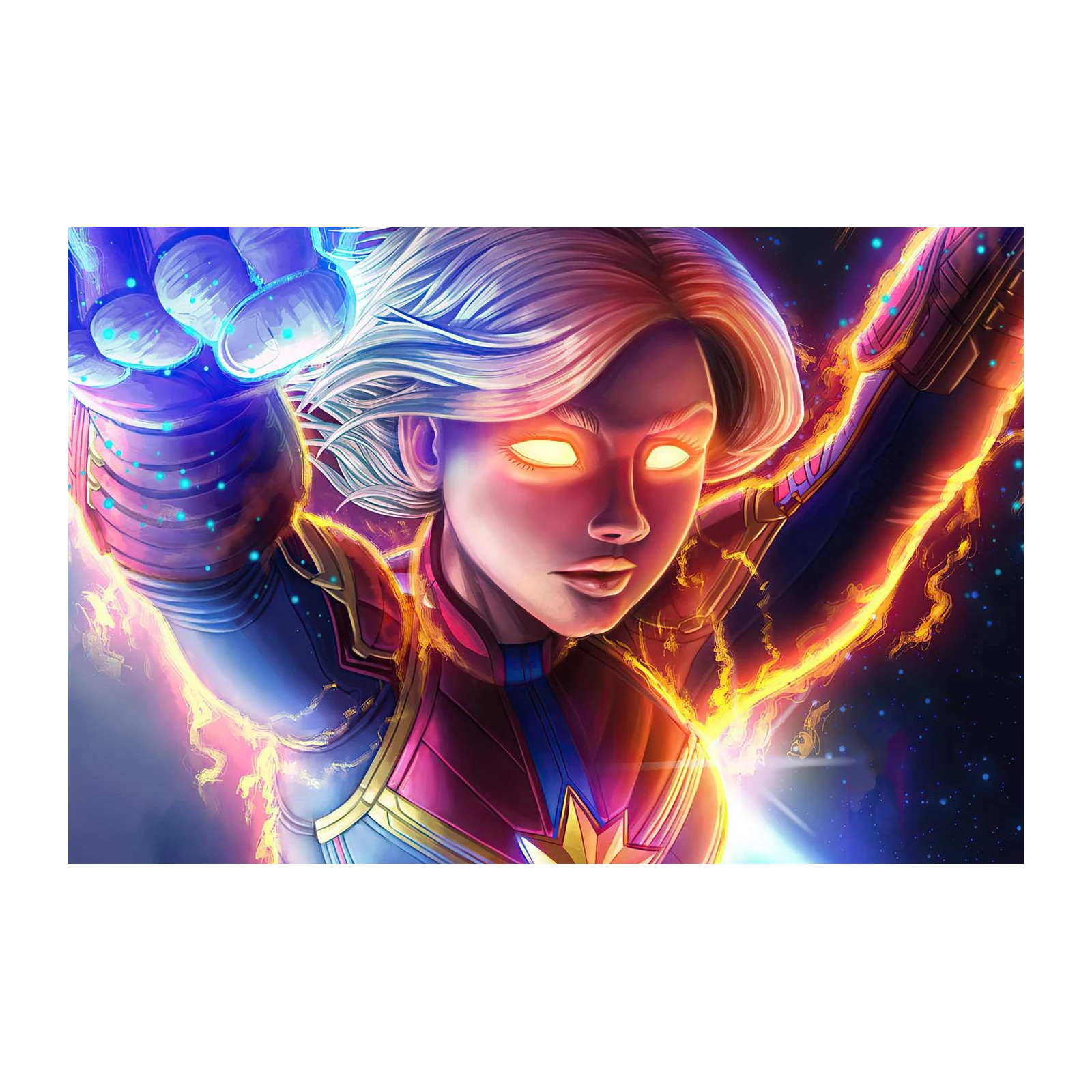 Epic Captain Marvel Cosmic Power Wall Art