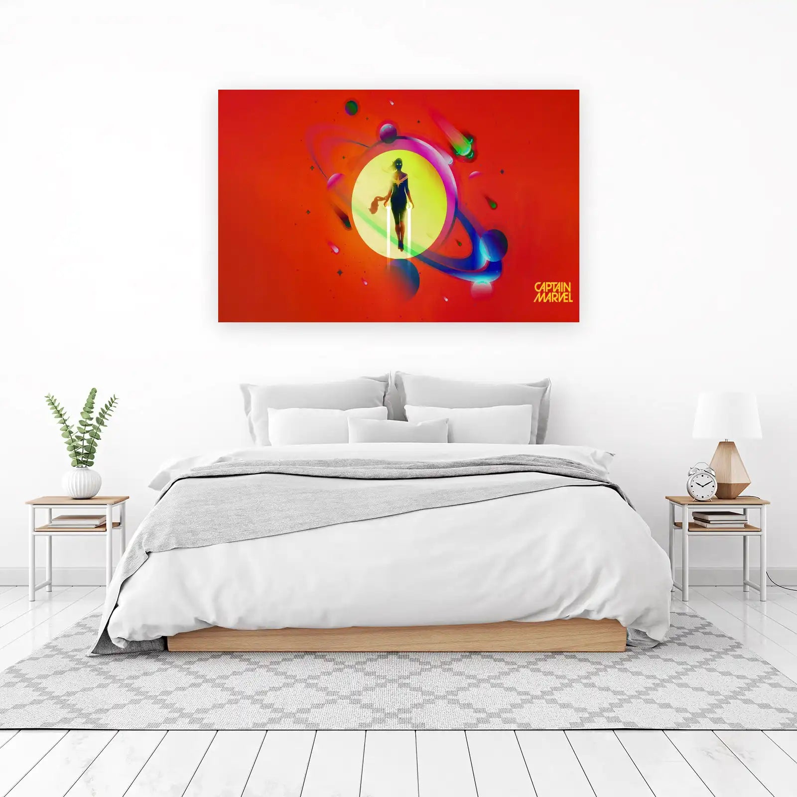 Captain Marvel Cosmic Burst Wall Art
