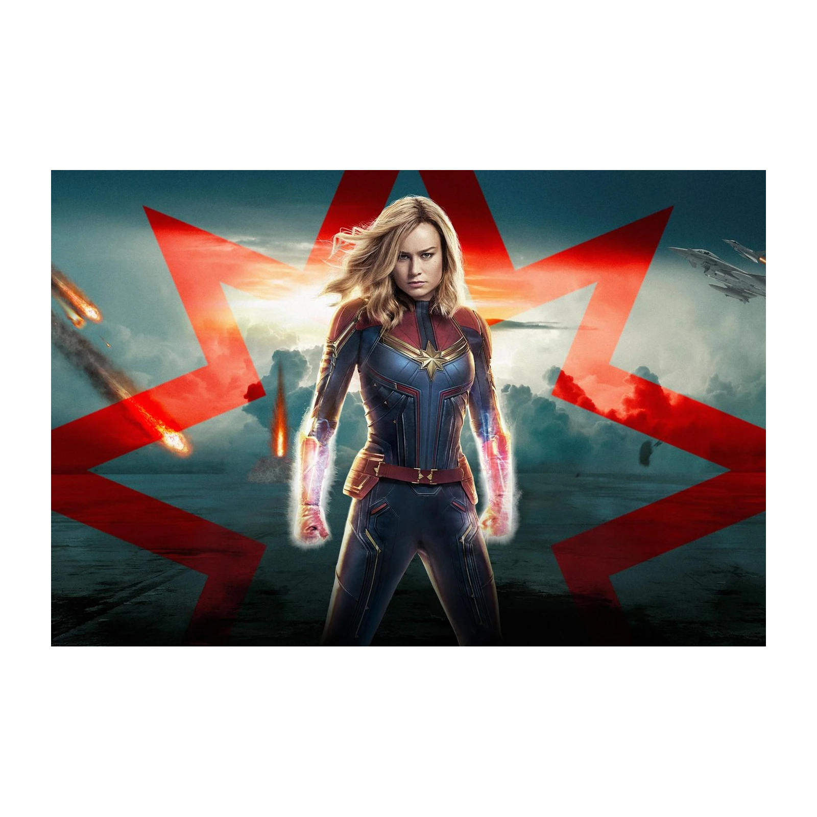 Captain Marvel Cosmic Power Wall Art