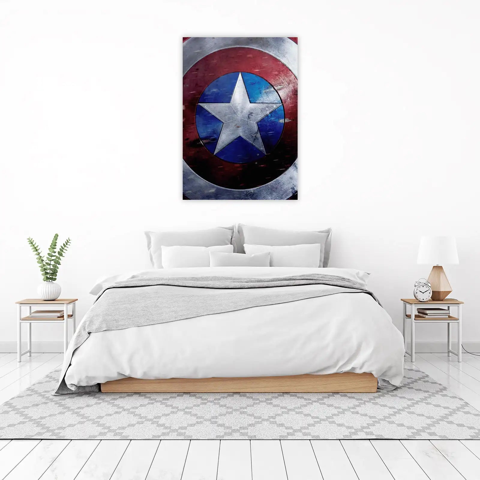 Captain America Shield Textured Wall Art