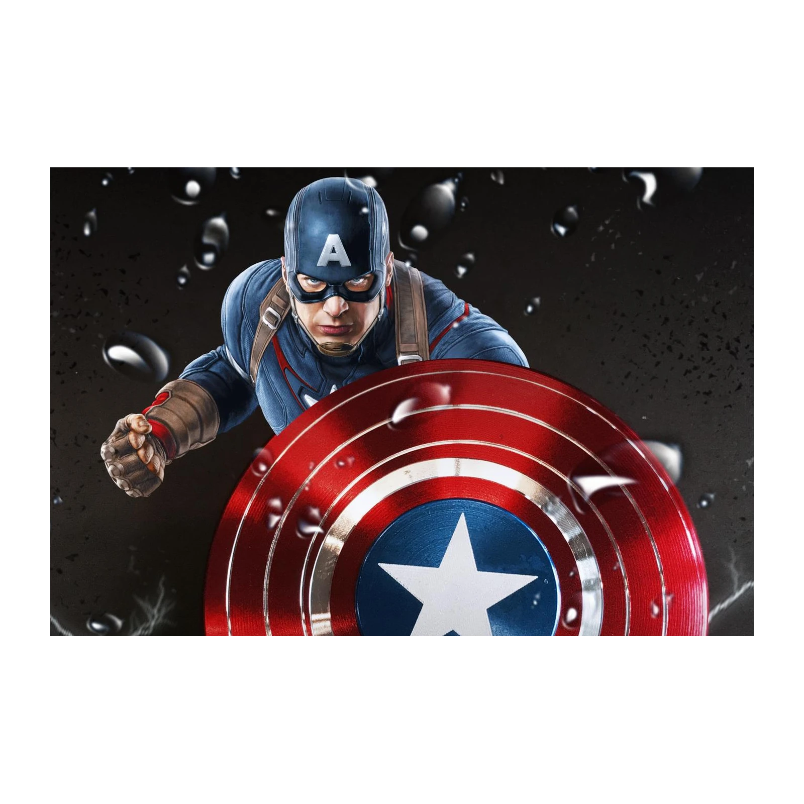 Captain America Shield Impact Wall Art