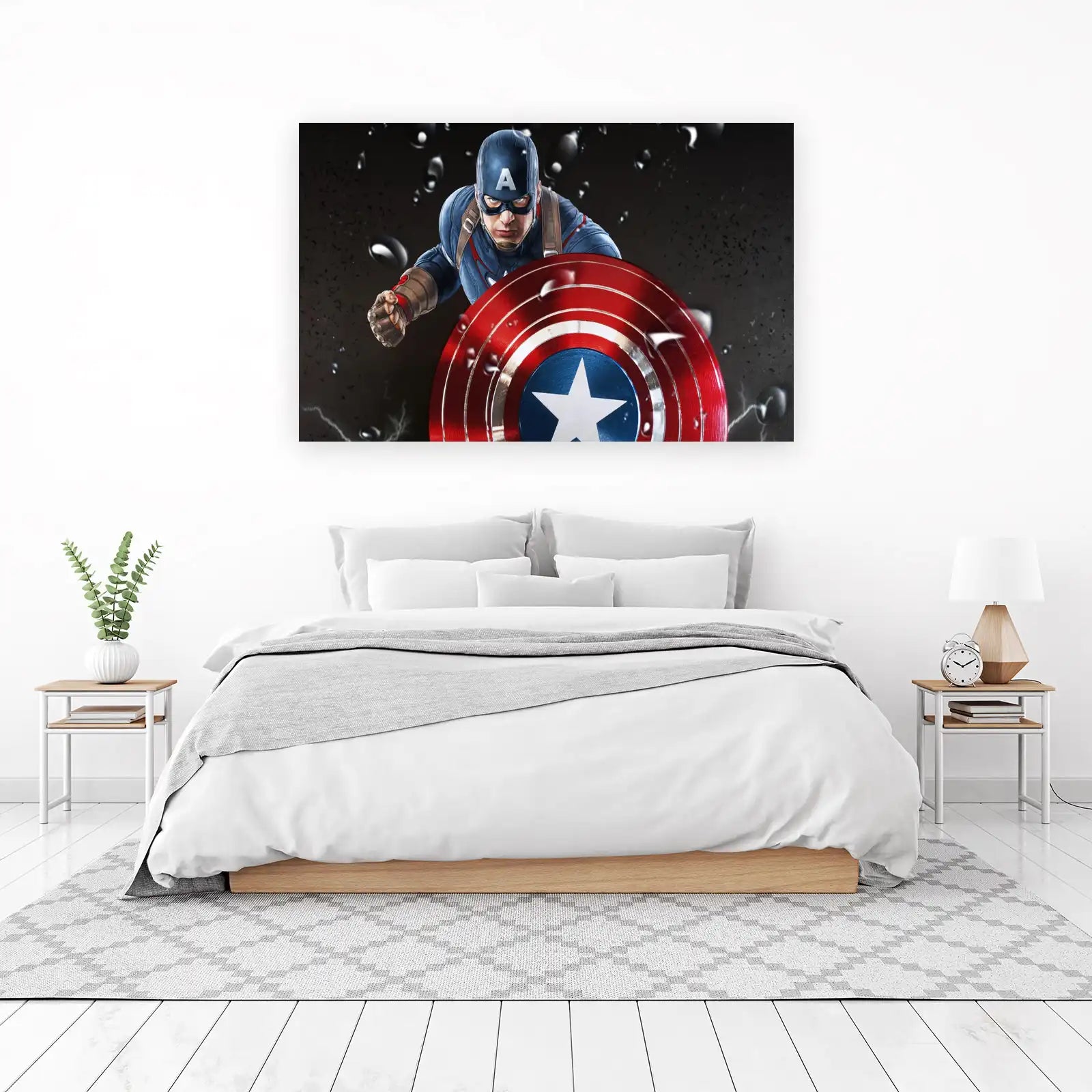 Captain America Shield Impact Wall Art
