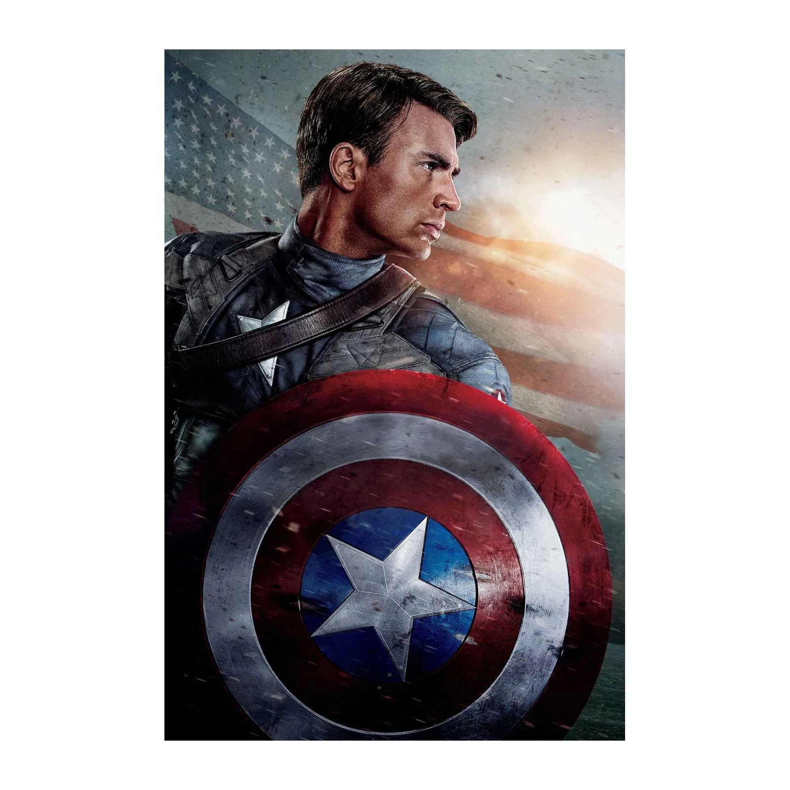 Captain America Shield & Flag Wall Art