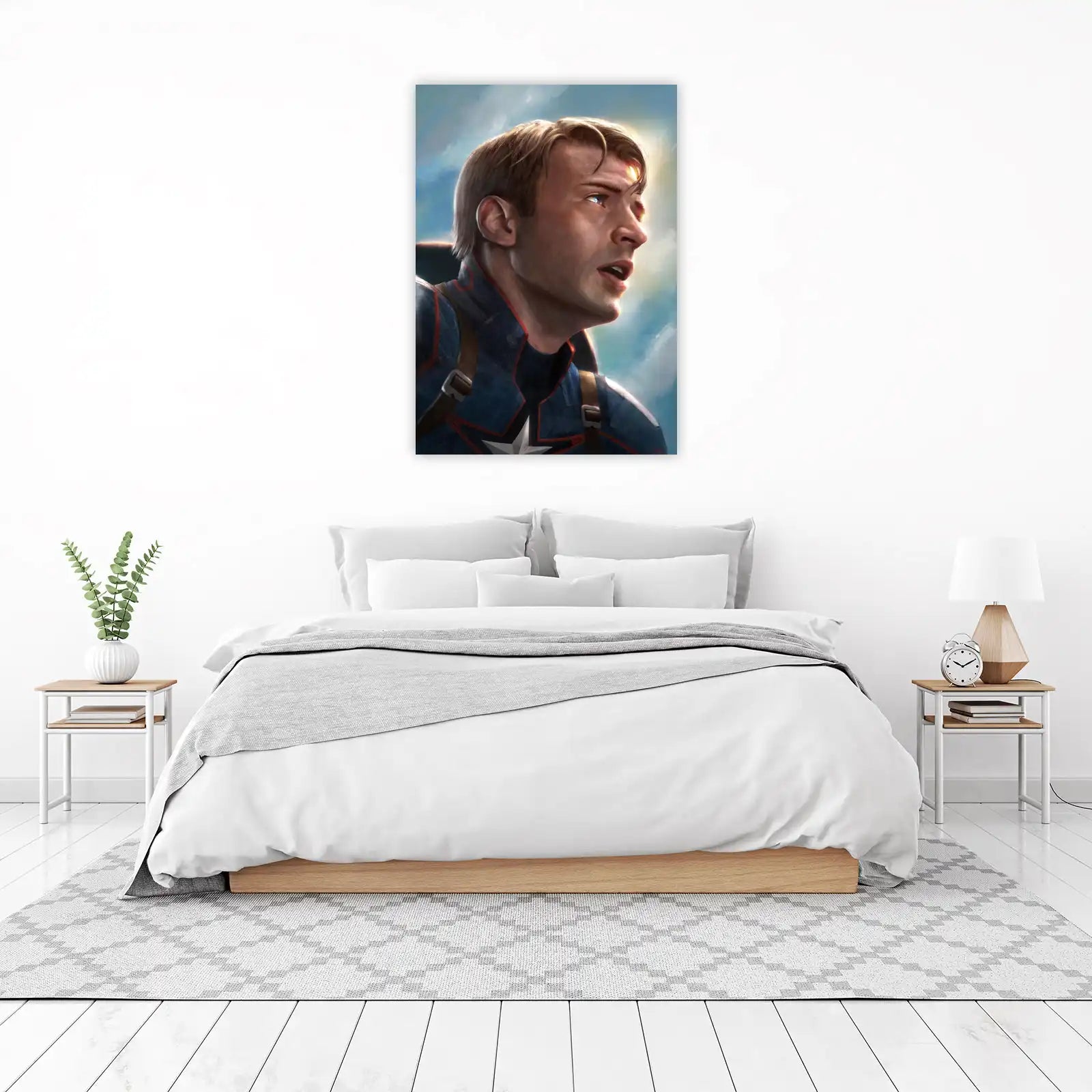 Captain America Heroic Portrait Wall Art