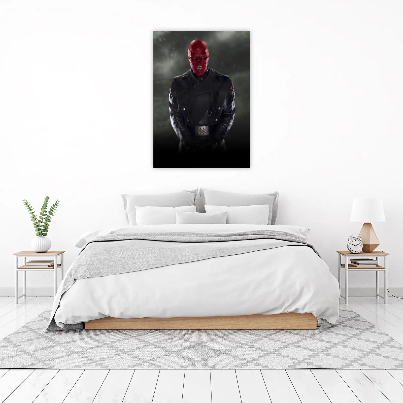 Red Skull Menacing Portrait Wall Art
