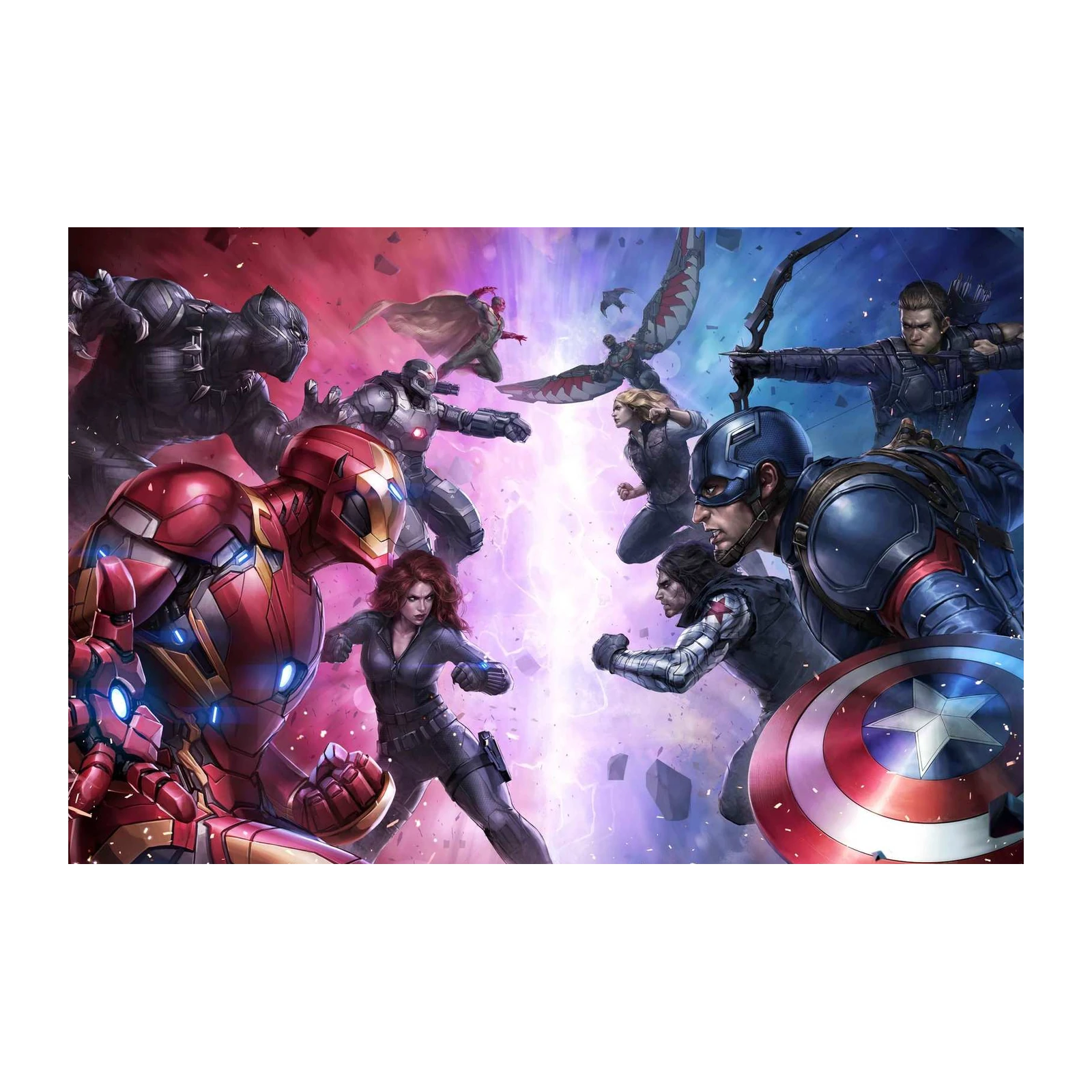 Epic Superhero Battle Wall Art