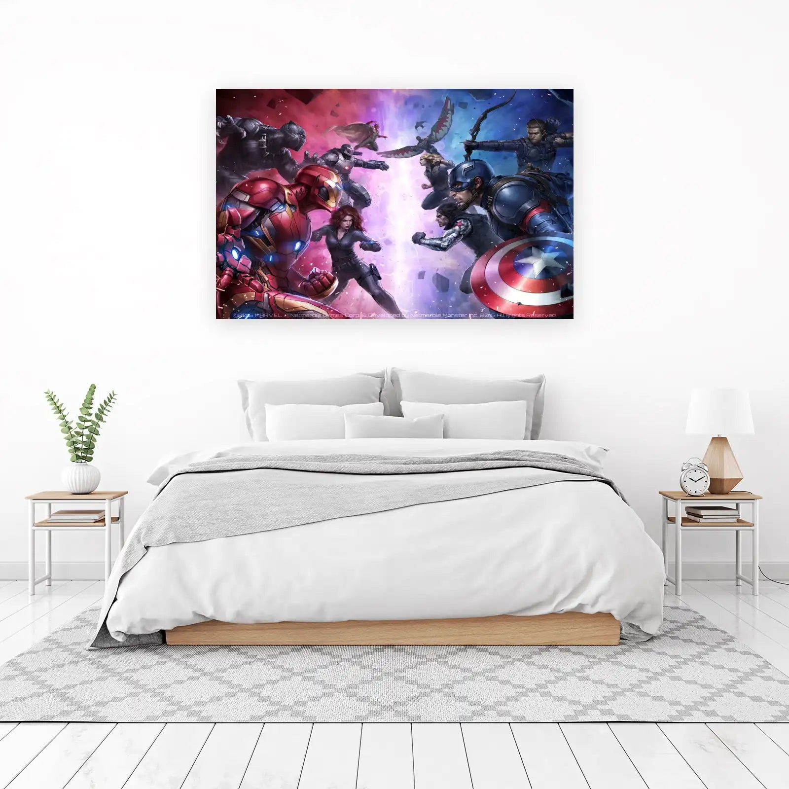 Epic Superhero Battle Wall Art