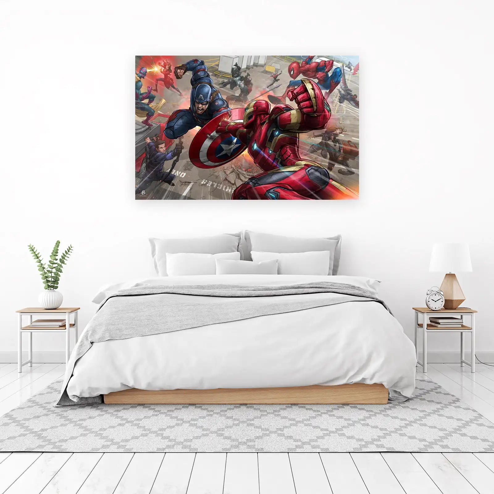 Epic Avengers Battle Poster Wall Art