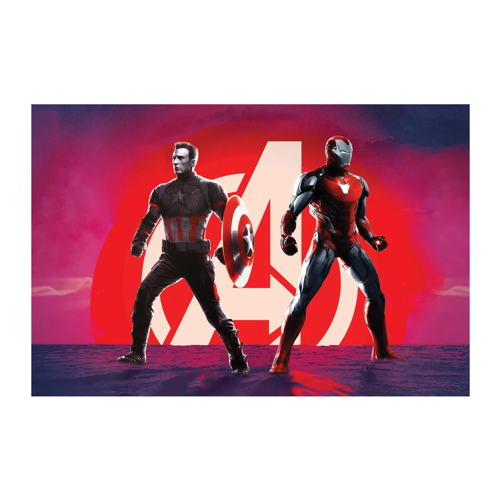 Captain America & Iron Man Duo Epic Wall Art