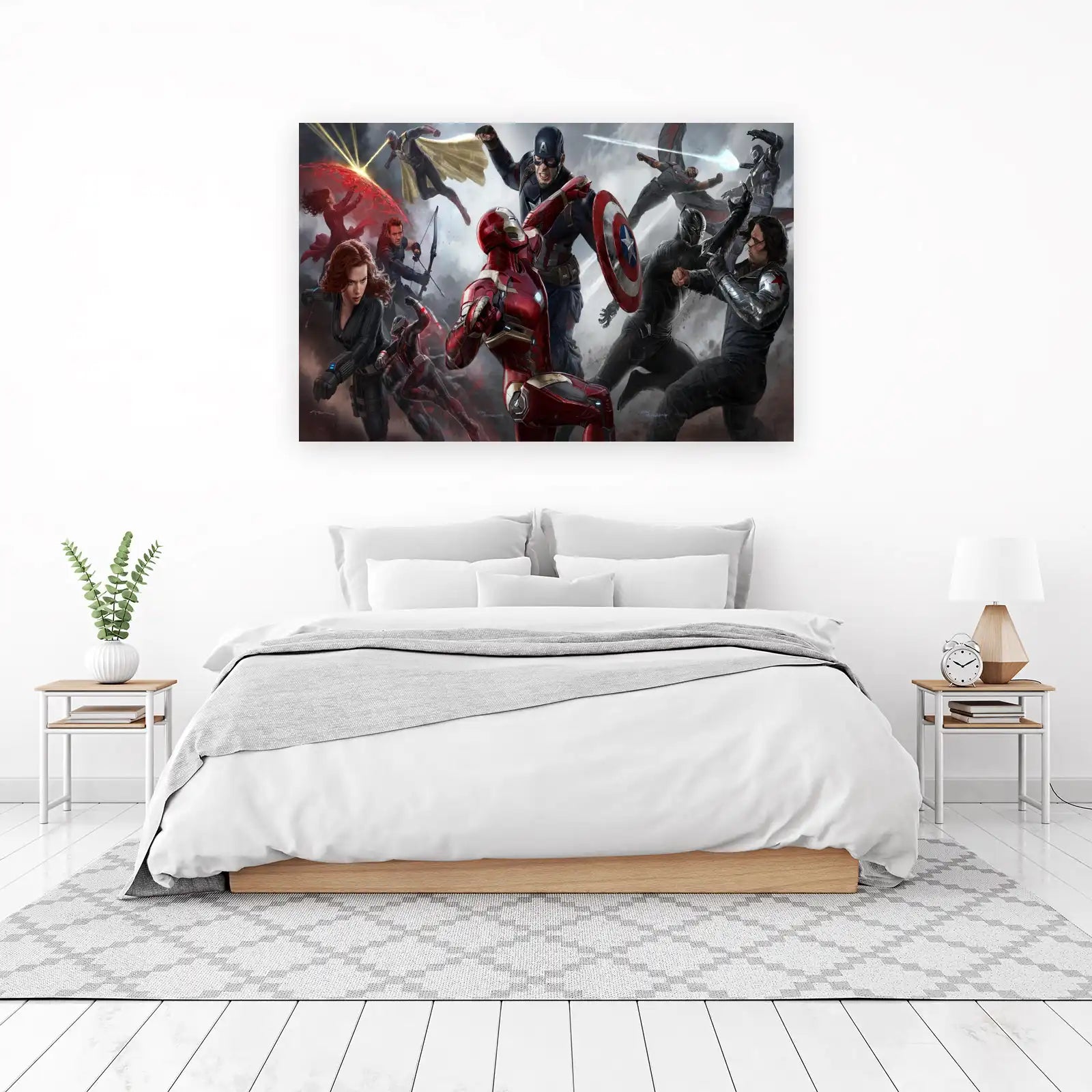 Epic Superhero Battle Wall Art