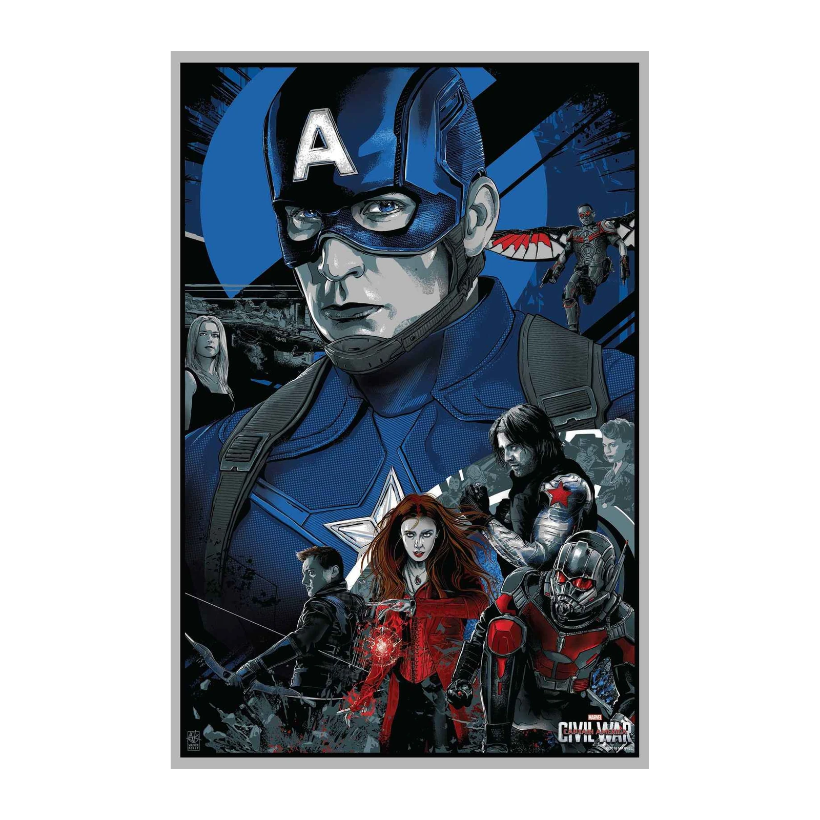 Captain America Civil War Poster Wall Art