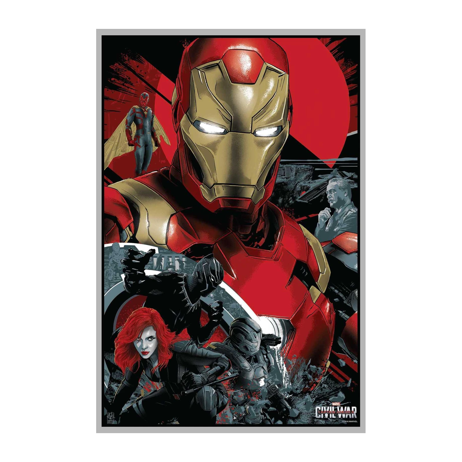 Marvel Civil War Epic Team Poster Wall Art