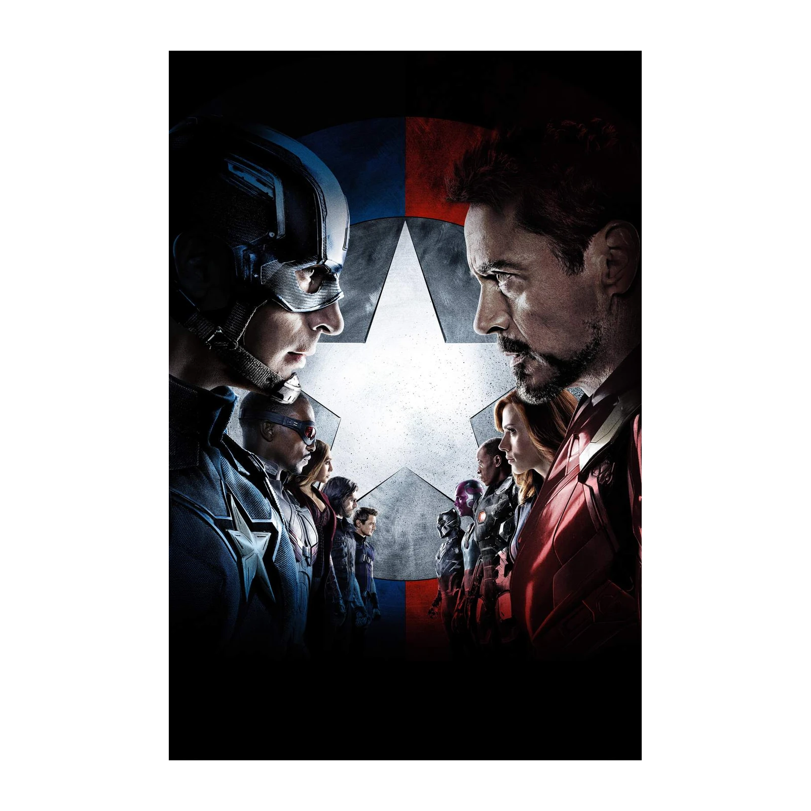 Captain America vs Iron Man Epic Showdown Wall Art