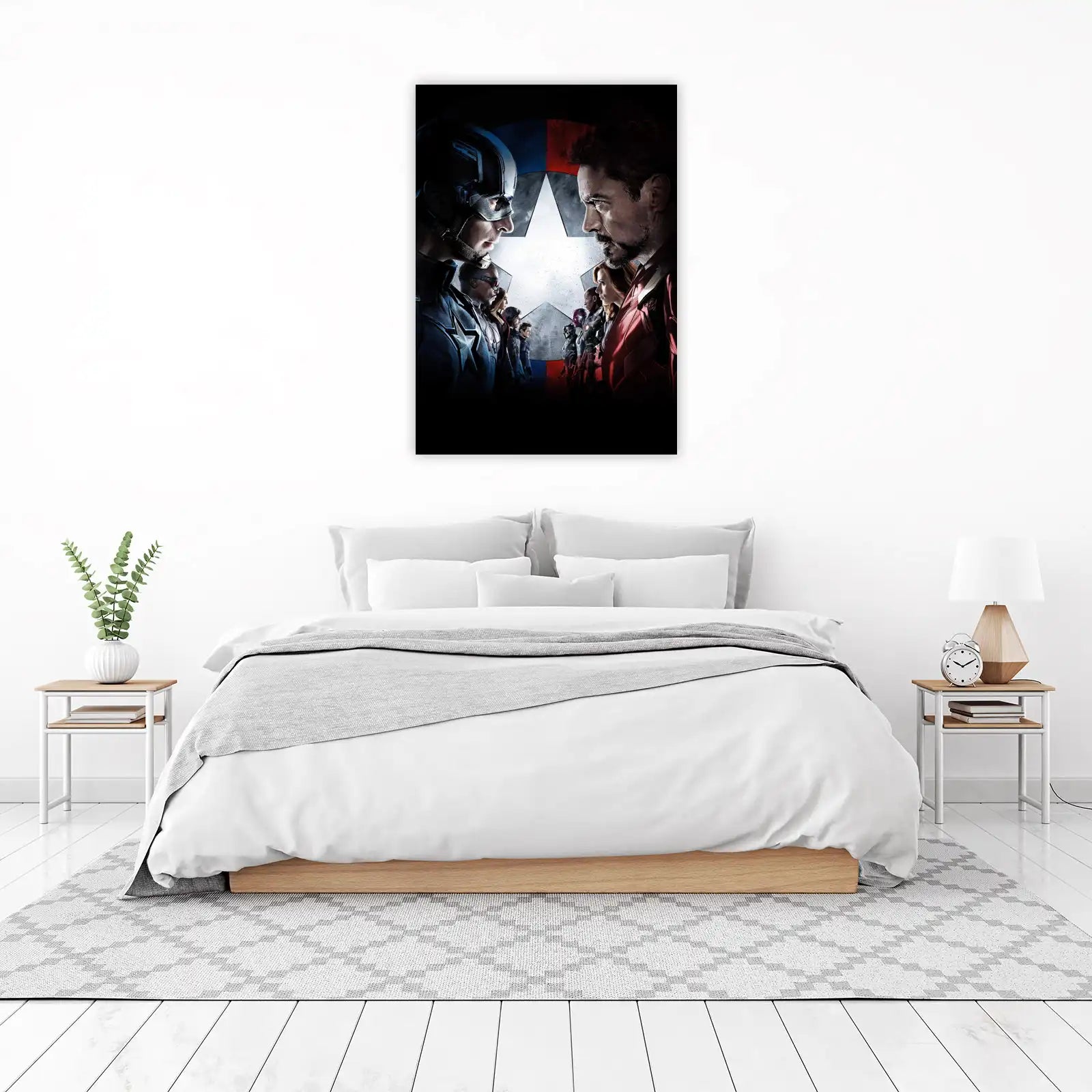 Captain America vs Iron Man Epic Showdown Wall Art