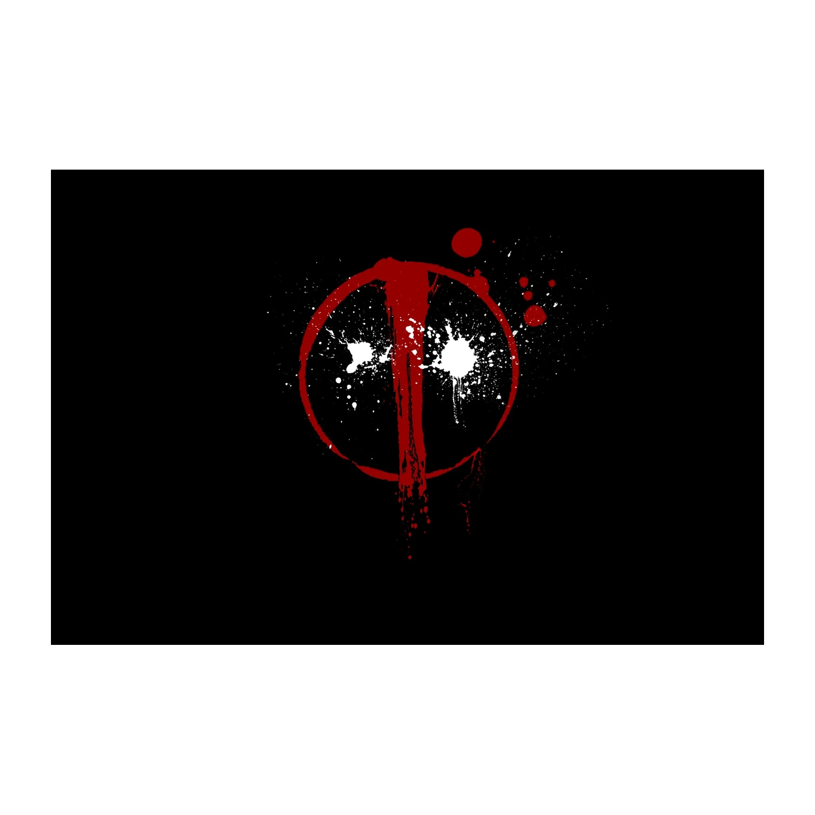 Deadpool Blood Splatter Icon Wall Art