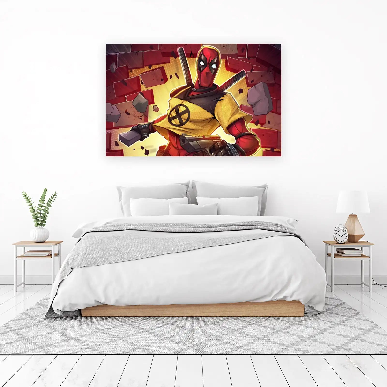 Deadpool Breaks Through Wall Wall Art