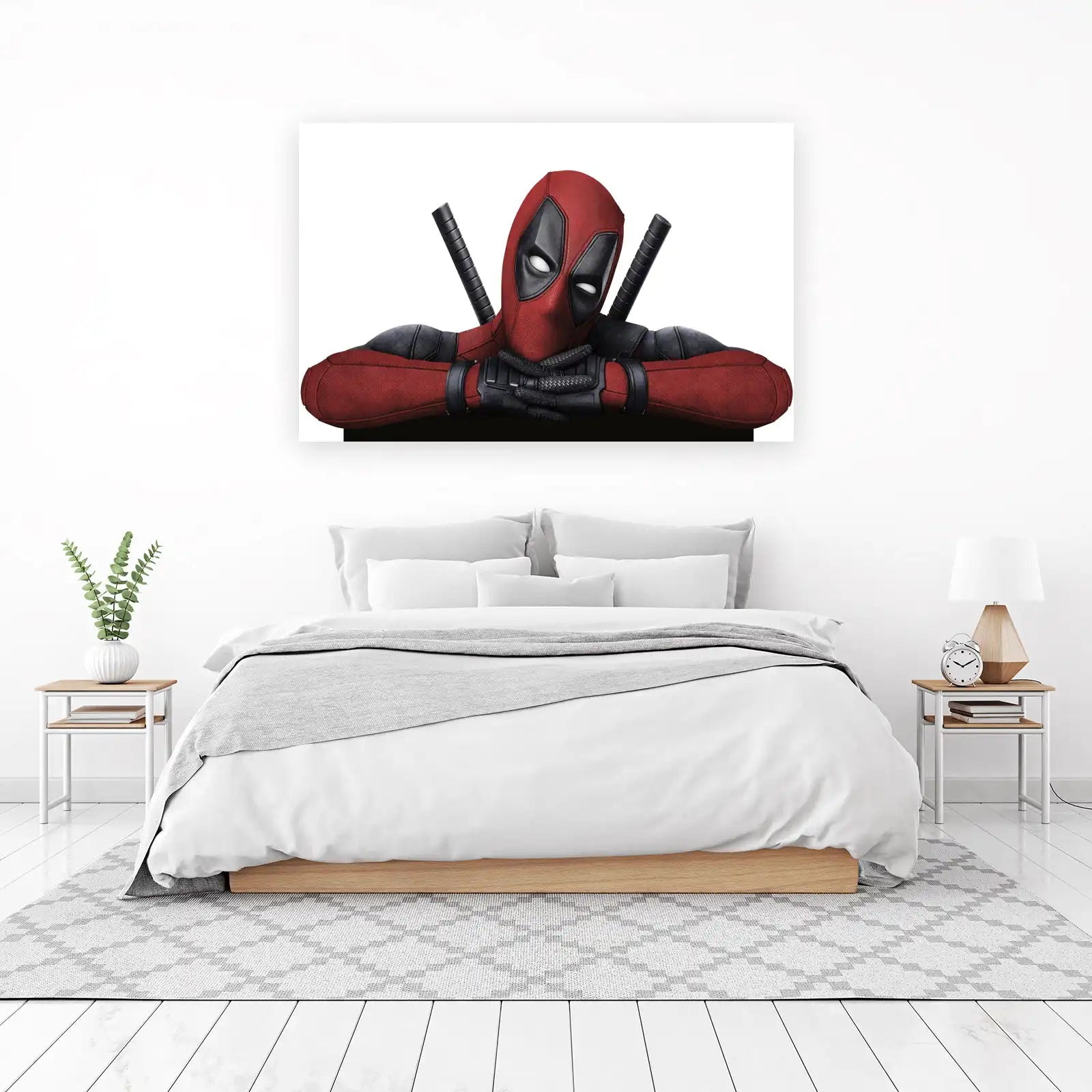 Deadpool Pose Red & Black Wall Art