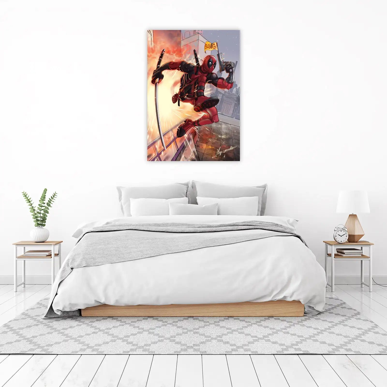 Dynamic Deadpool Action Wall Art