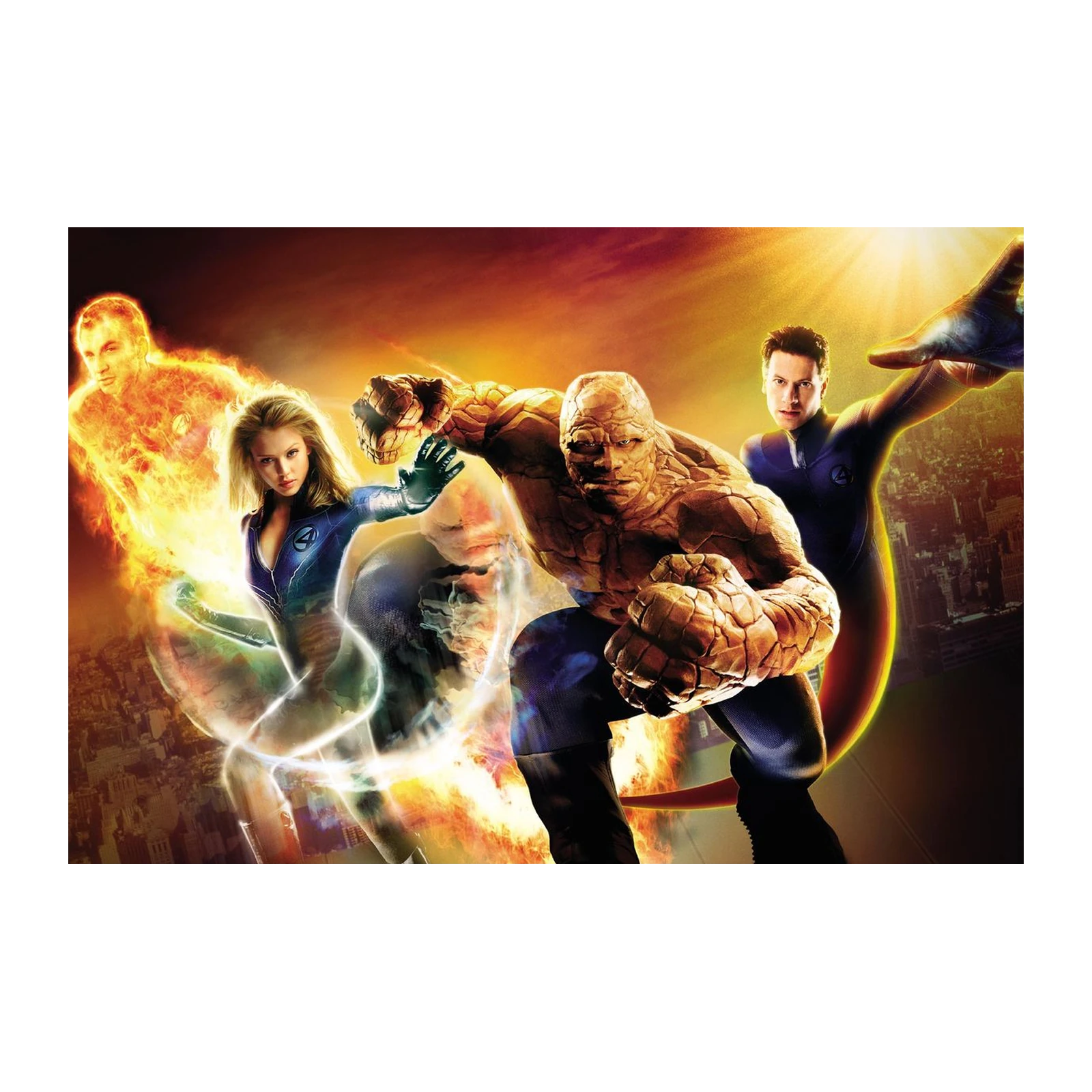 Fantastic Four Marvel Heroes Dynamic Action Wall Art