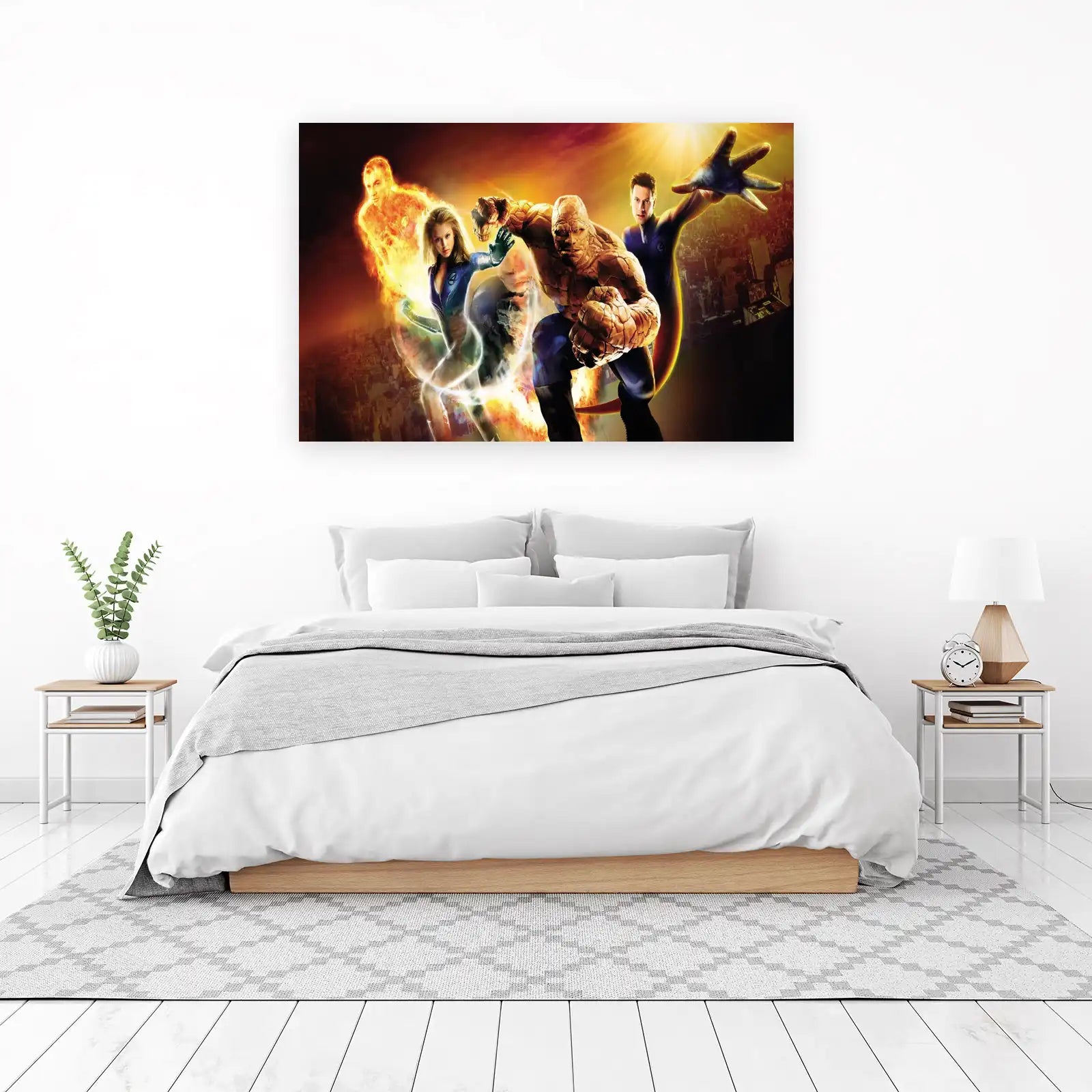 Fantastic Four Marvel Heroes Dynamic Action Wall Art