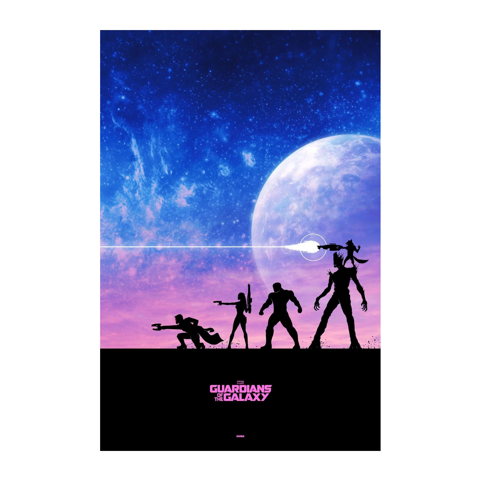 Guardians of the Galaxy Silhouette Wall Art