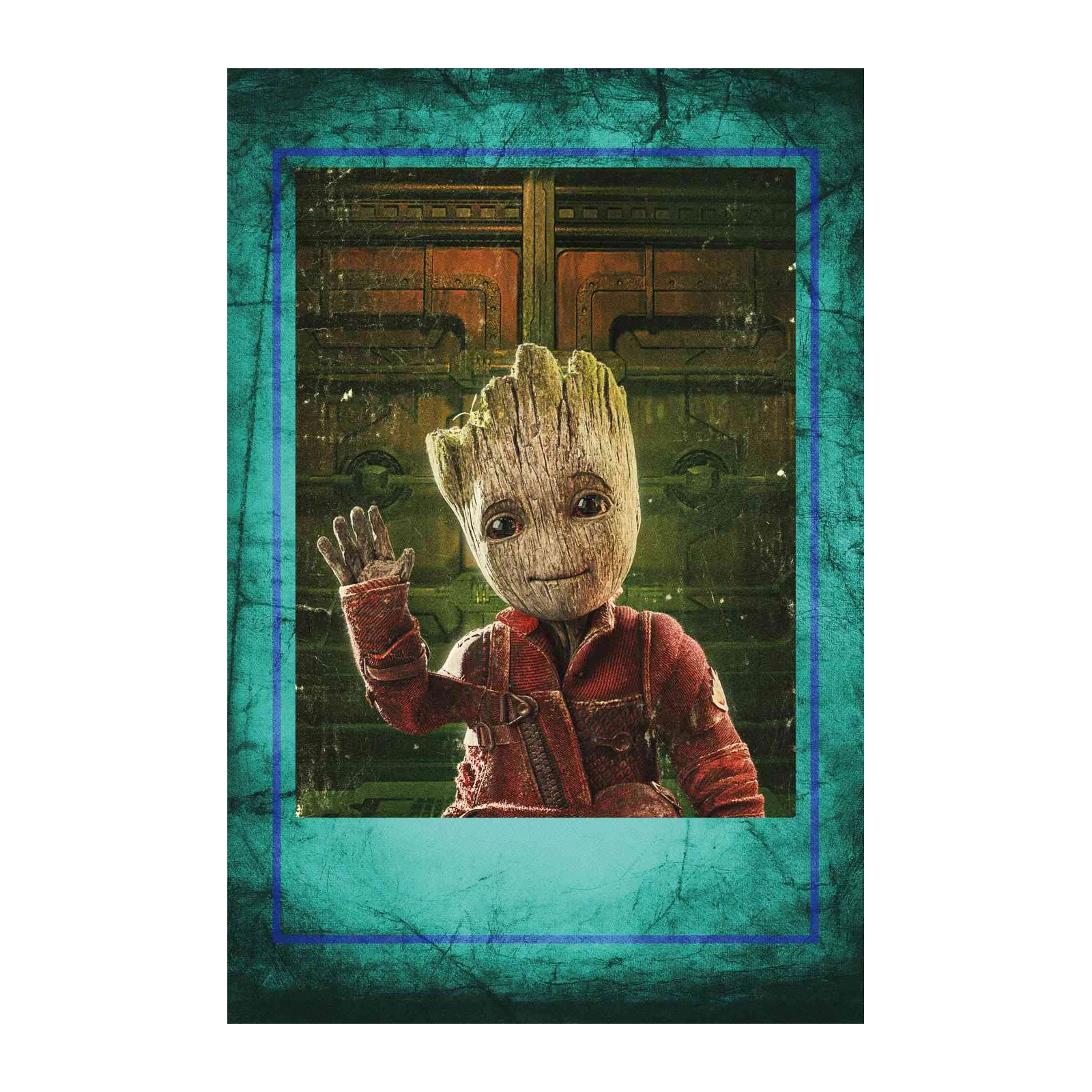 Adorable Baby Groot Waving Wall Art