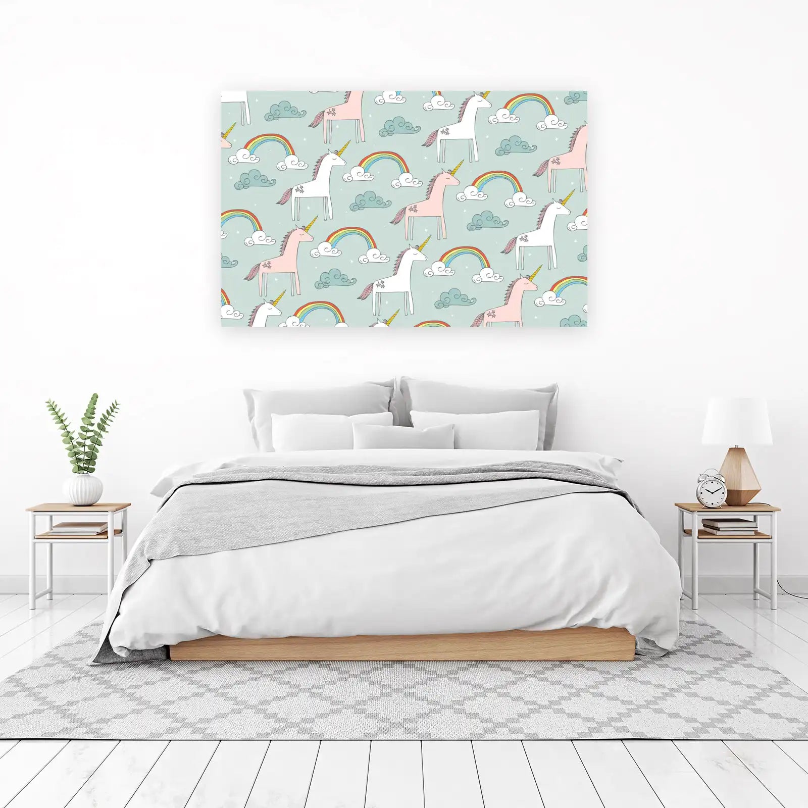 Whimsical Unicorn & Rainbow Wall Art