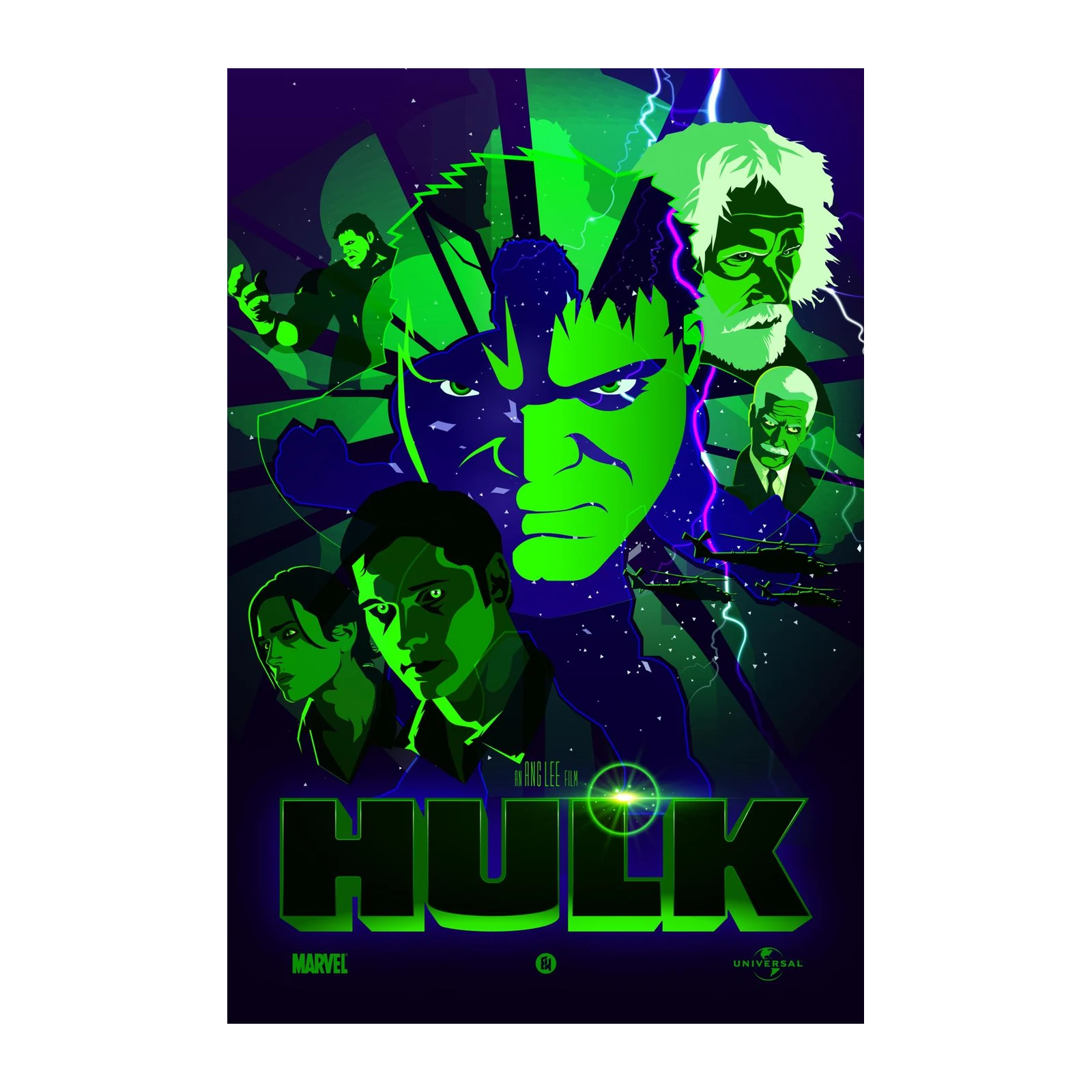 Dynamic Hulk Movie Poster Wall Art