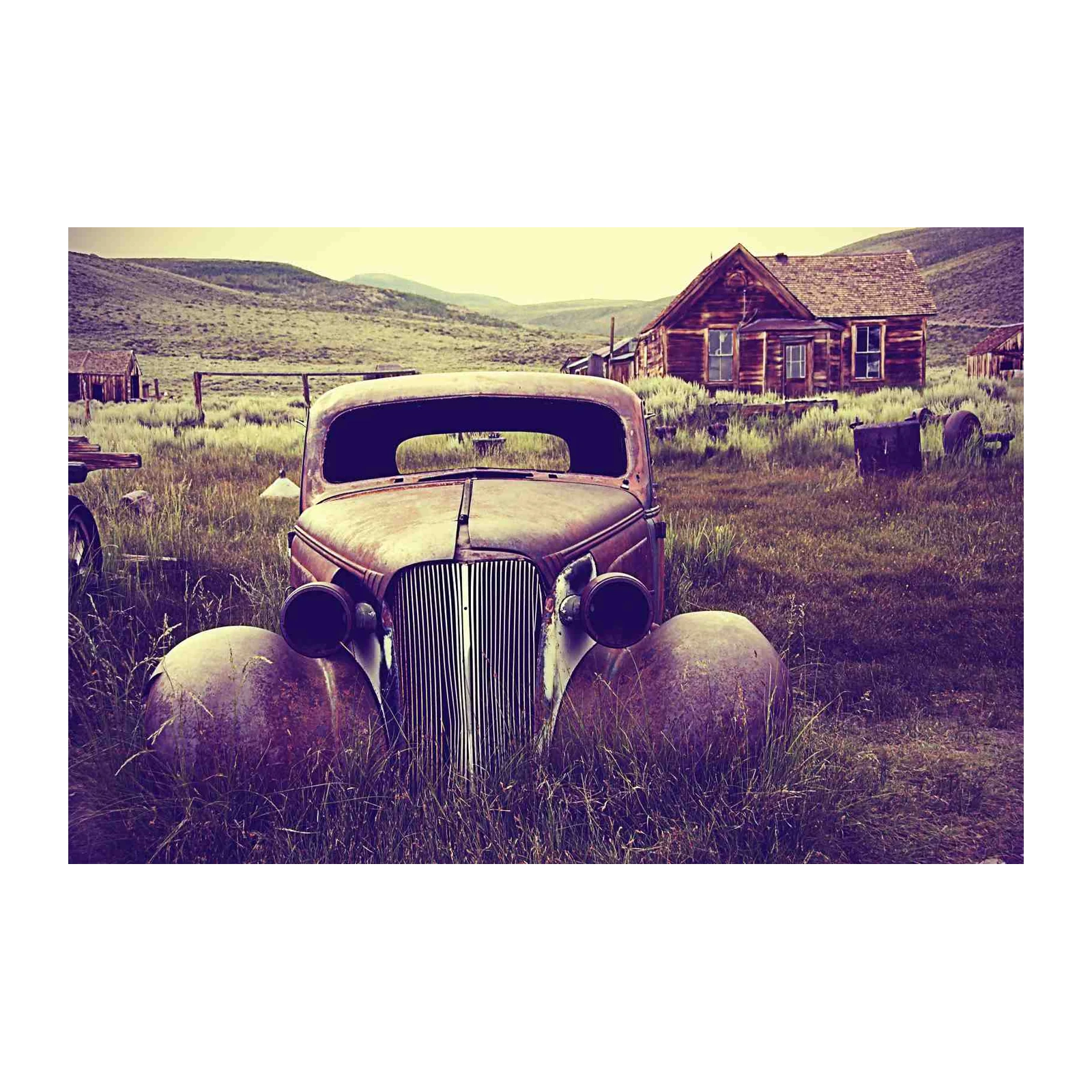 Vintage Rusty Truck Countryside Wall Art
