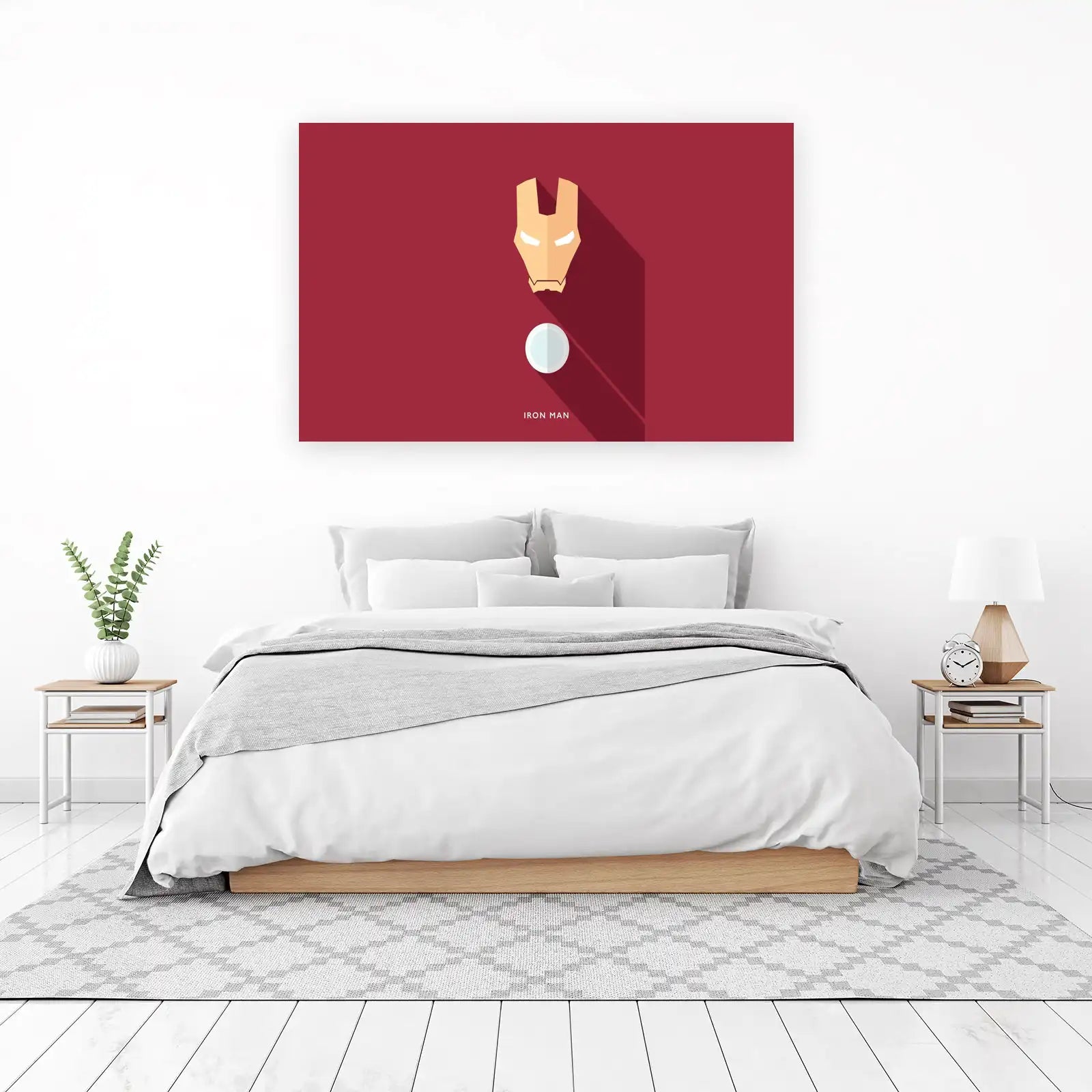 Minimalist Iron Man Mask Wall Art