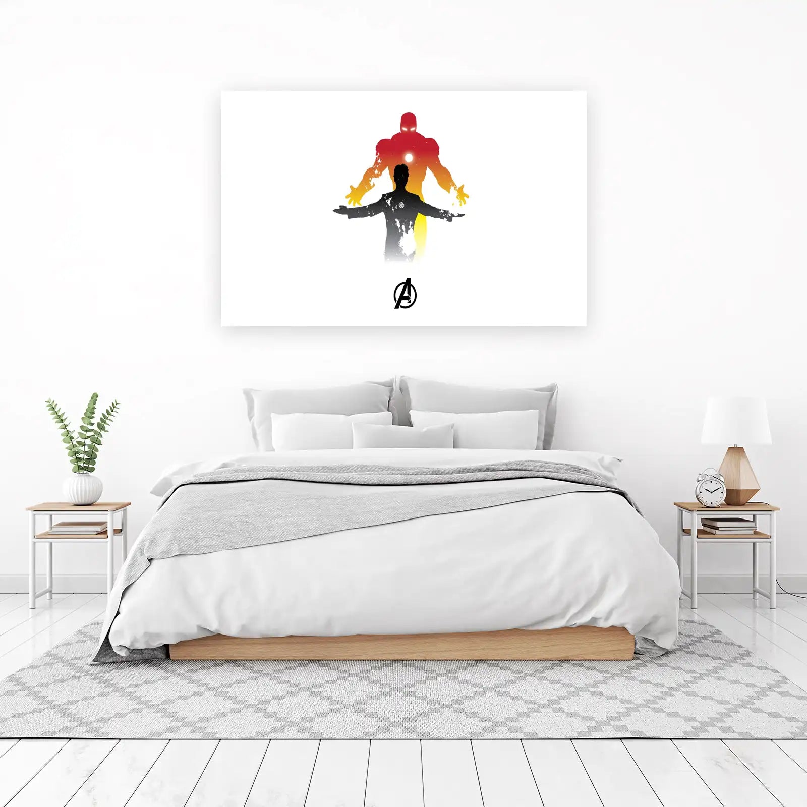 Heroic Iron Man Silhouette Wall Art