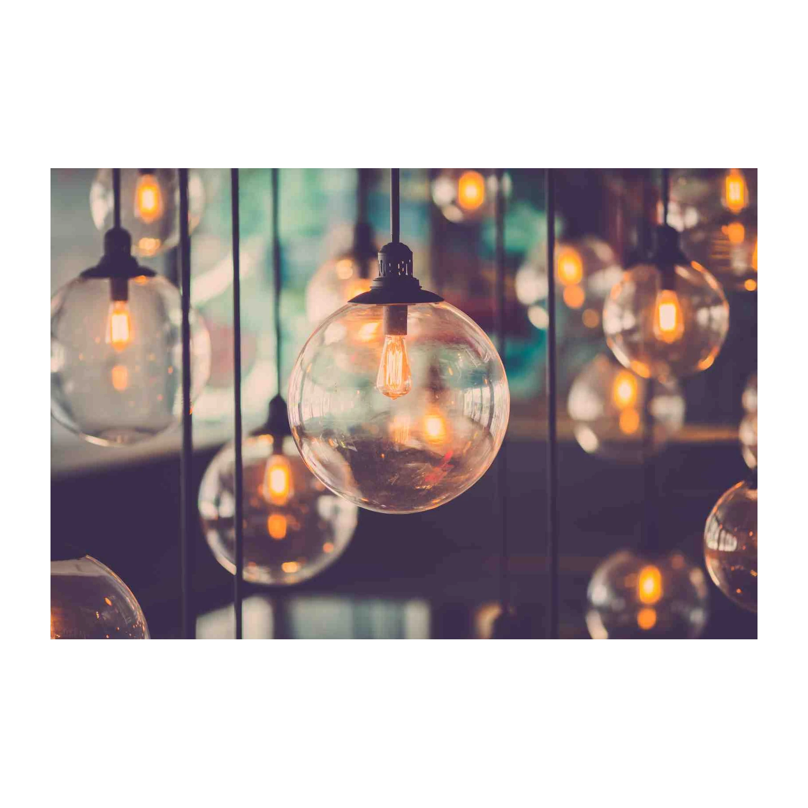 Vintage Edison Bulb Cluster Wall Art