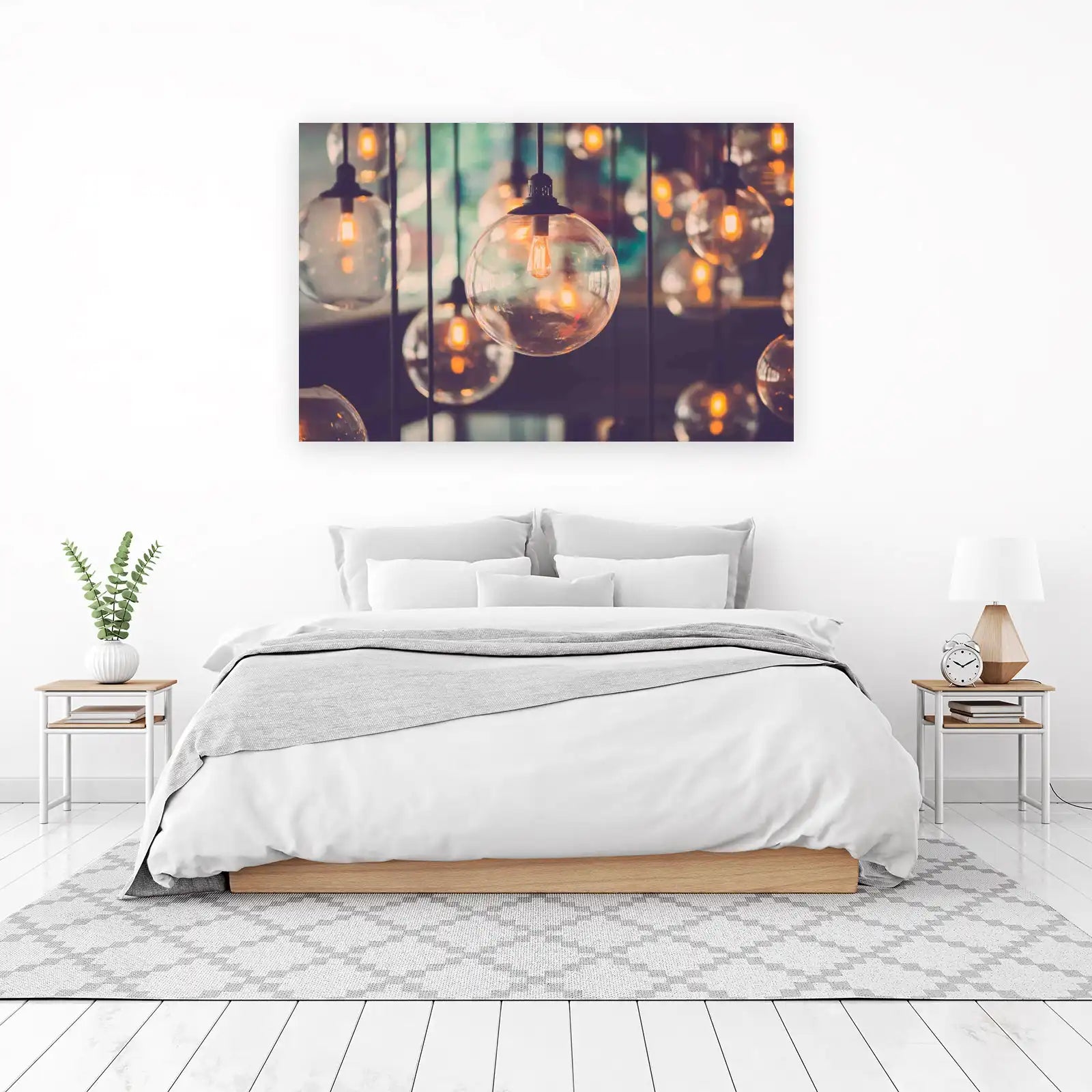 Vintage Edison Bulb Cluster Wall Art