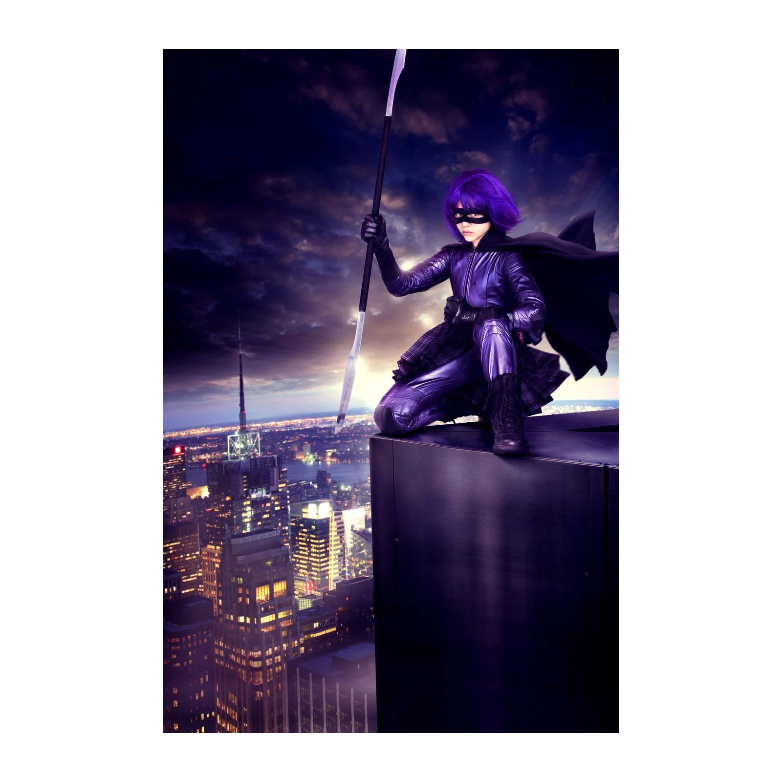 Hit-Girl Purple Vigilante City Wall Art