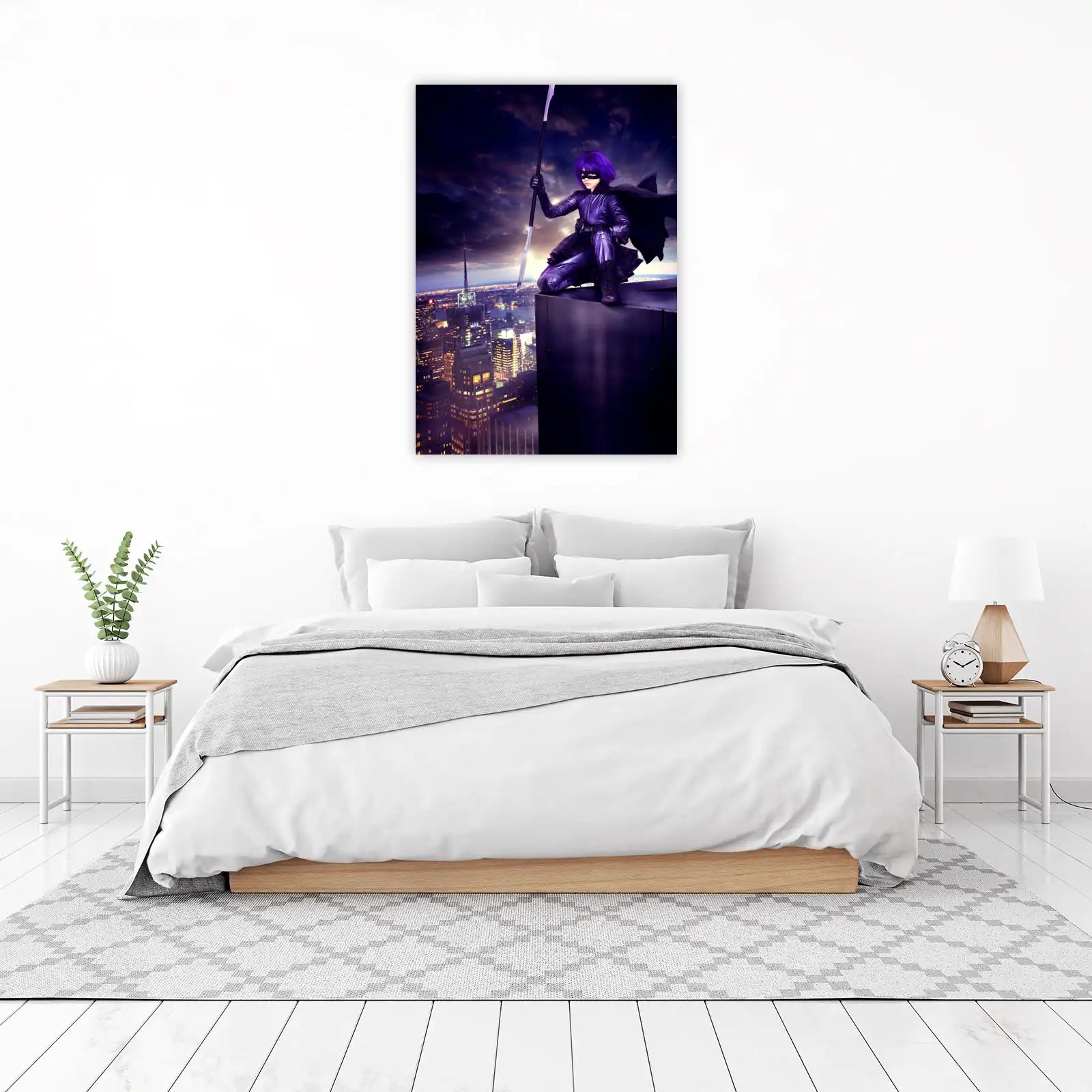 Hit-Girl Purple Vigilante City Wall Art