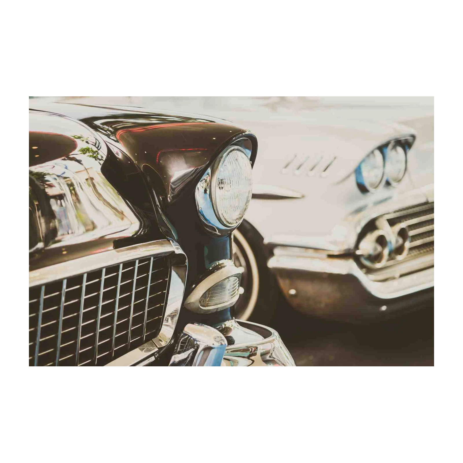 Retro Chrome Classic Car Wall Art
