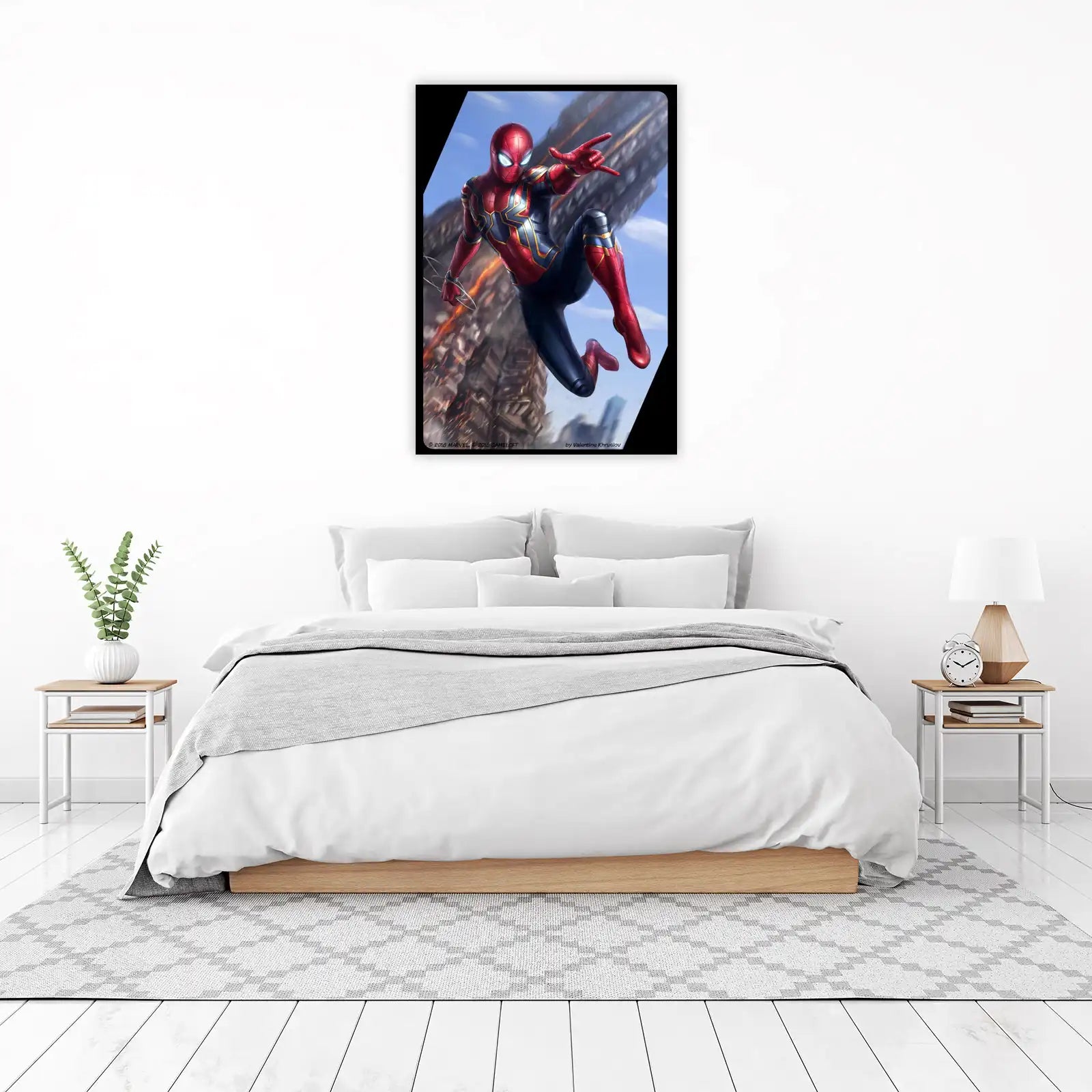 Dynamic Iron Spider Man Superhero Wall Art