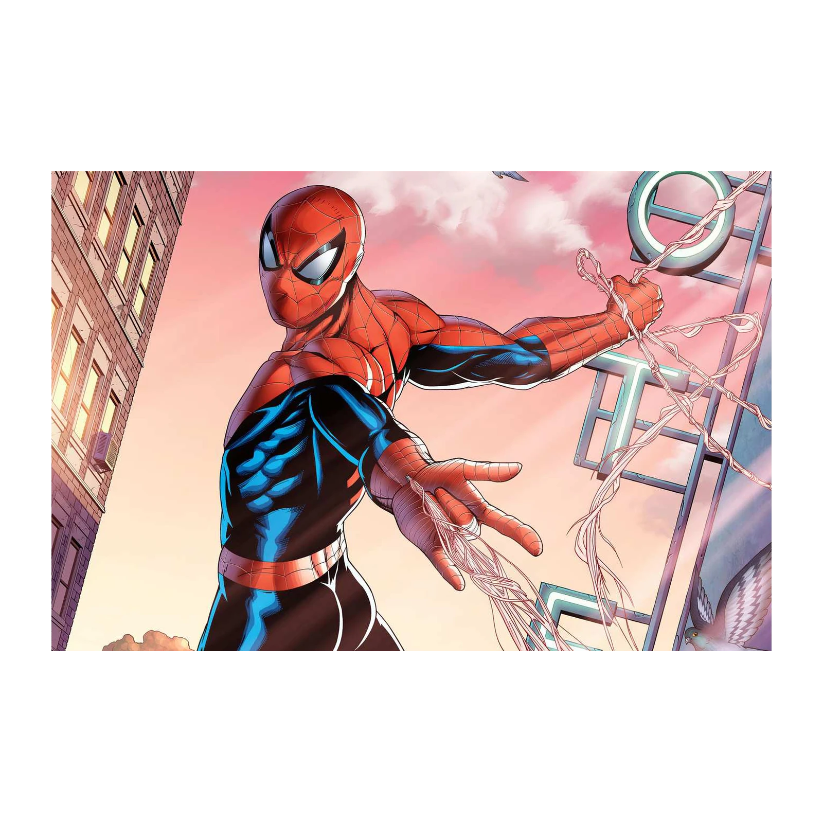 Spider-Man Swinging into Action Wall Art