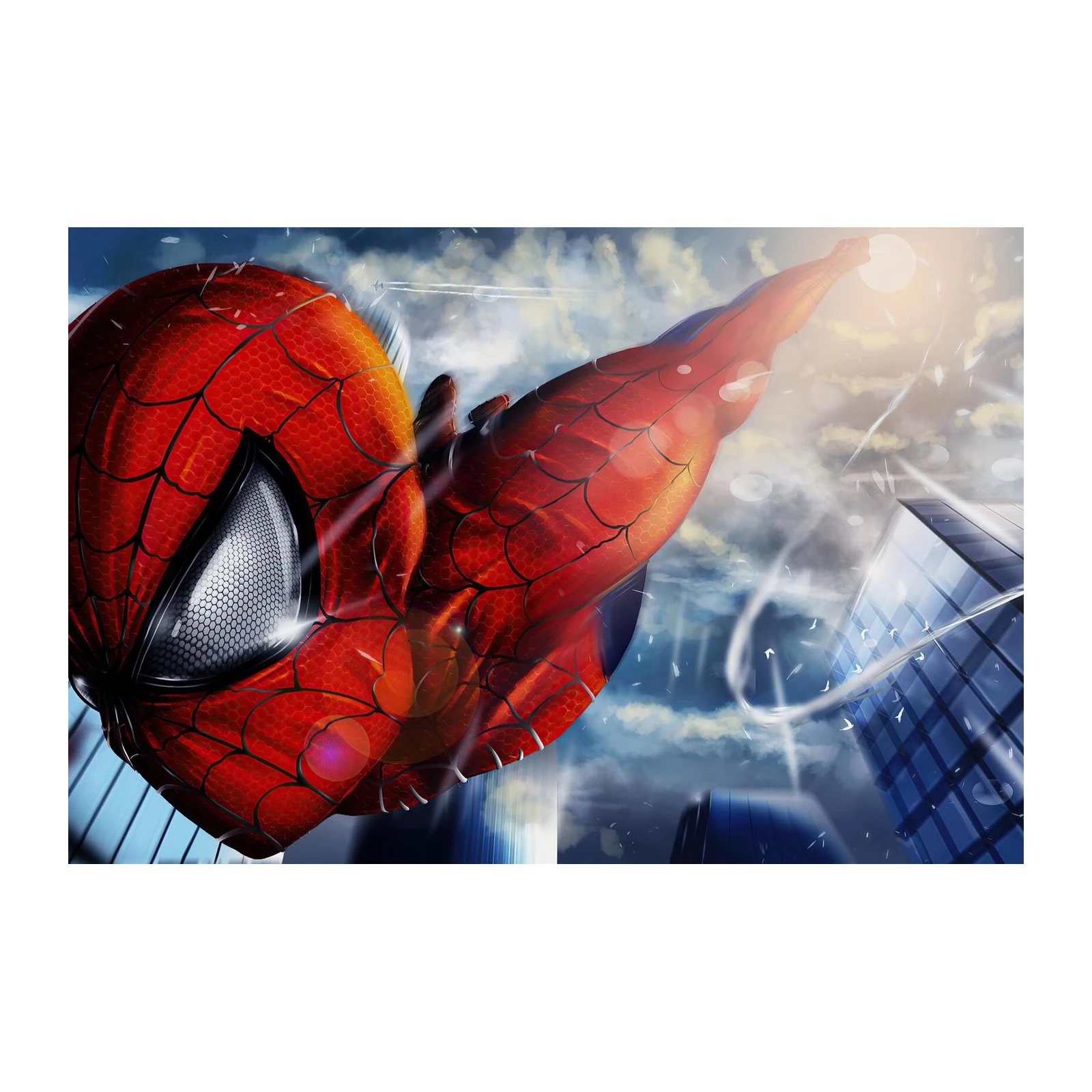 Dynamic Spider-Man Cityscape Wall Art