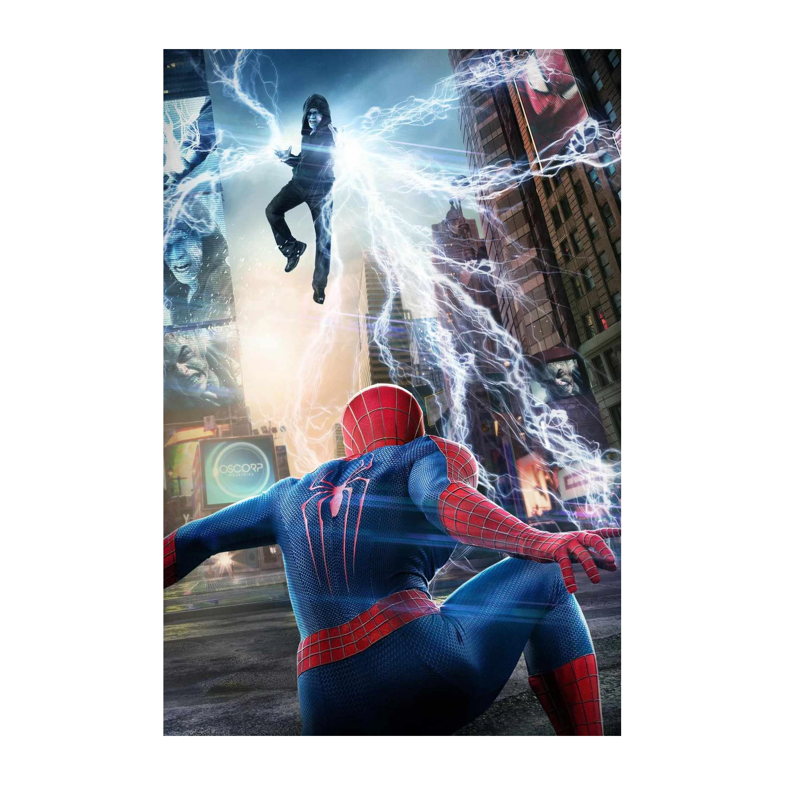 Spiderman vs Electro Epic Battle Wall Art